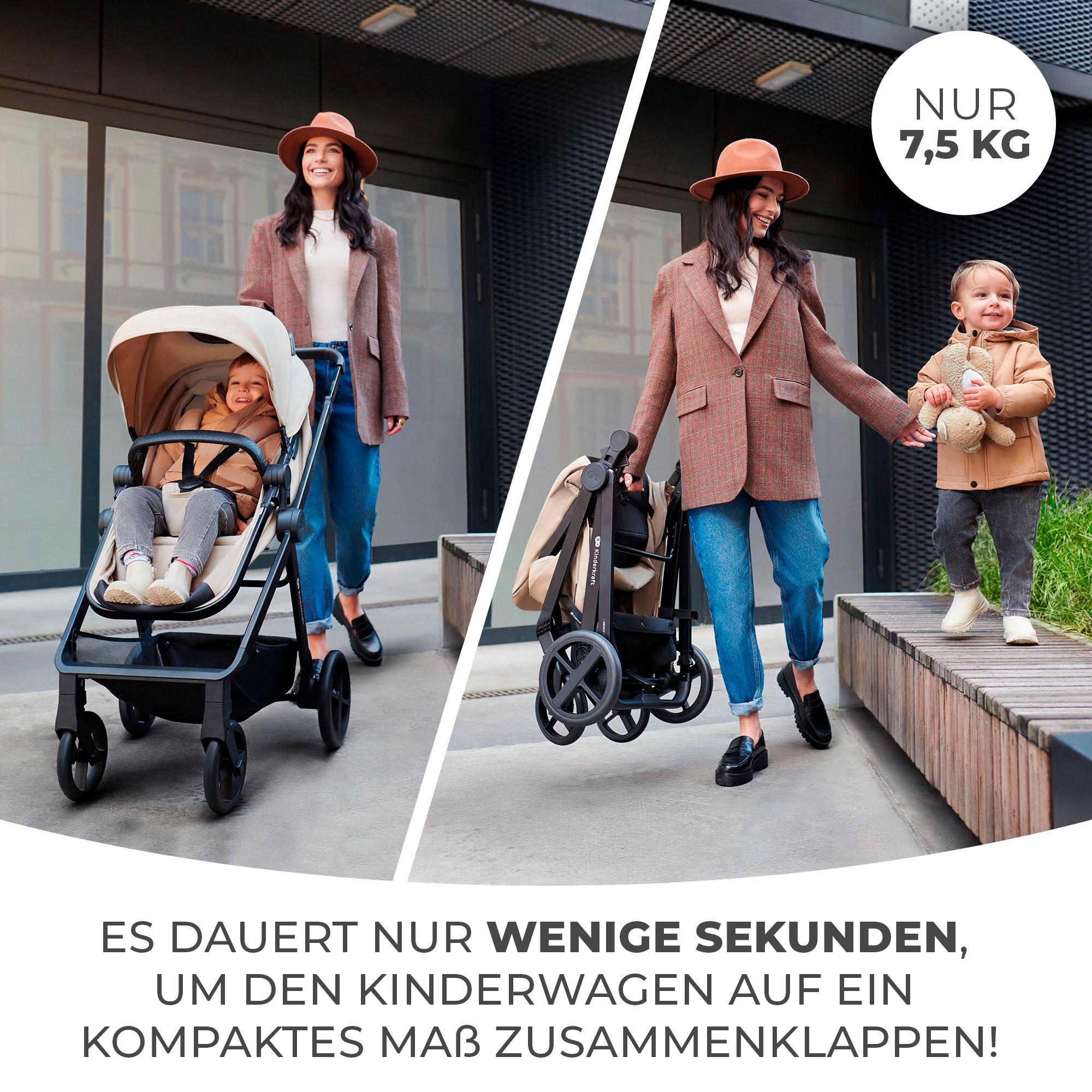Kinderkraft Kombi-Kinderwagen »NEWLY 4IN1 MINK PRO« 22 kg