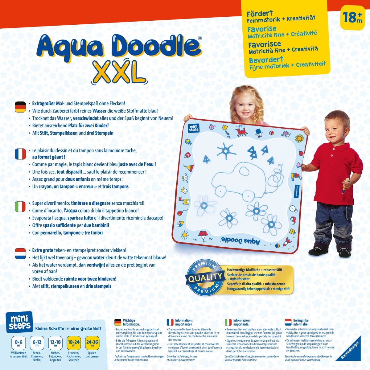 Ravensburger Kreativset »ministeps® Aqua Doodle® XXL«, Made in Europe; FSC® - schützt Wald - weltweit