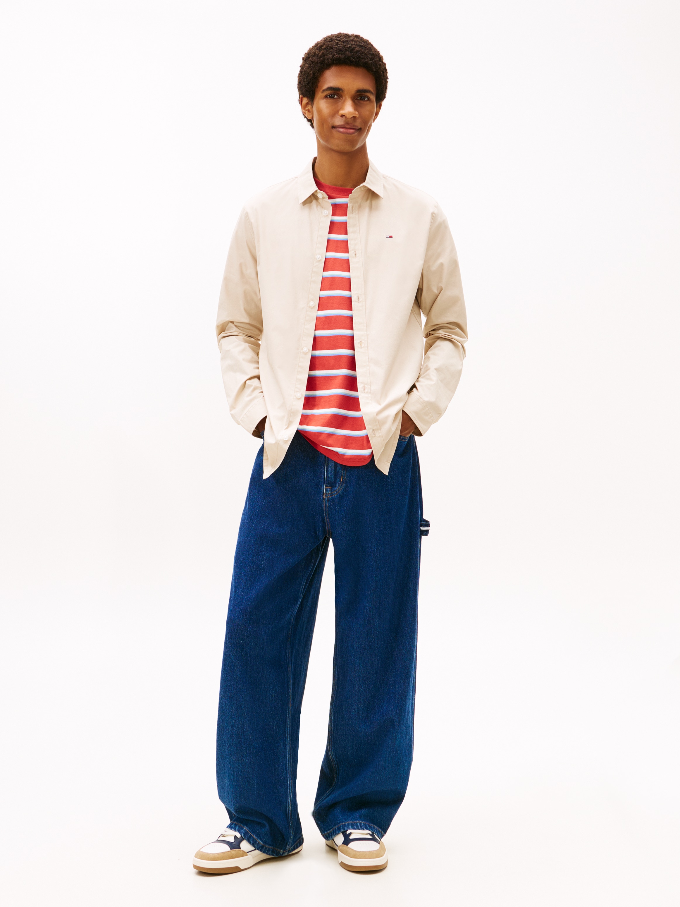 Tommy Jeans Langarmhemd »Sabim Stretch Shirt« Stretch Hemd, Premium, Slim Fit, mit Elasthan