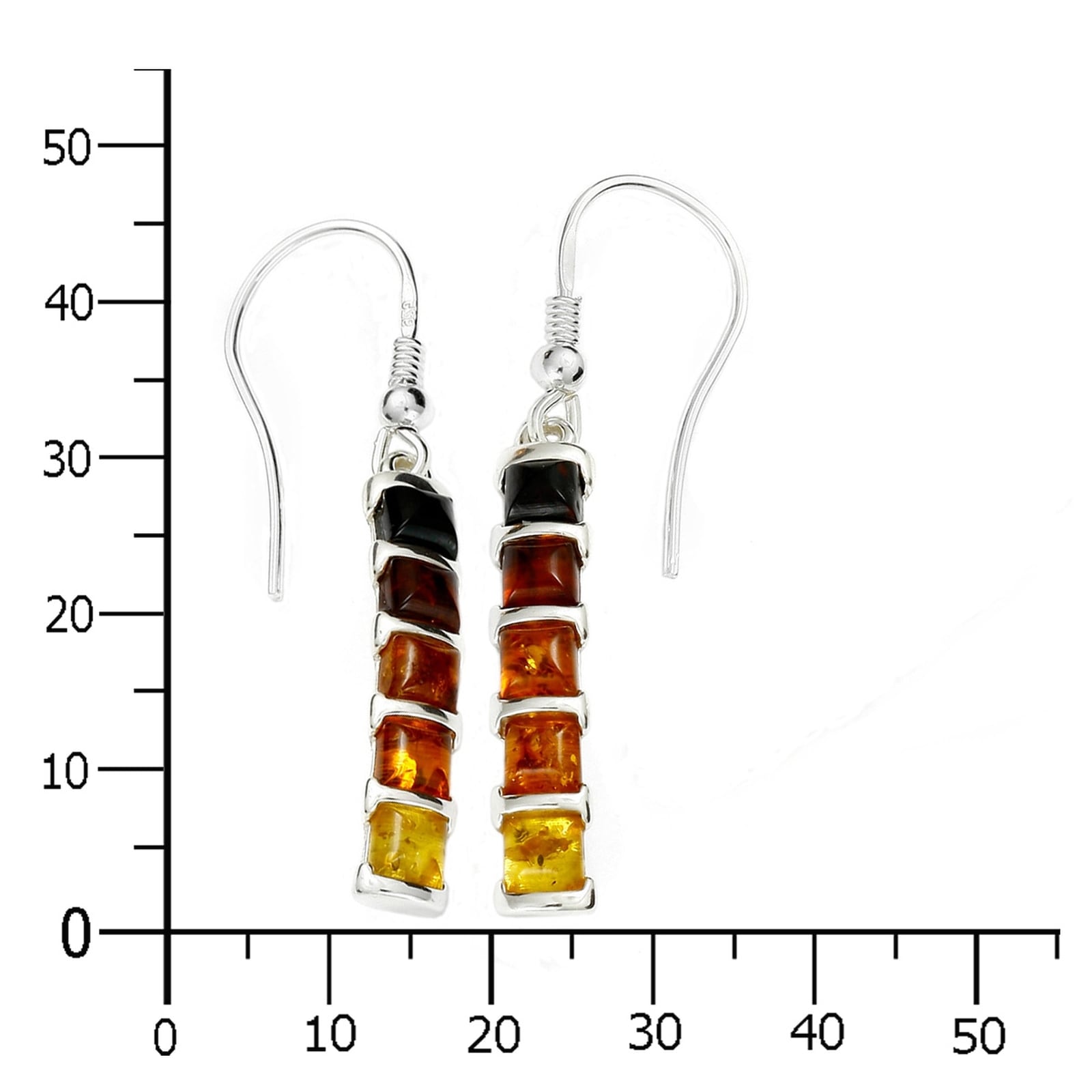 OSTSEE-SCHMUCK Paar Ohrhänger »- Rosika - Silber 925/000 - Bernstein«