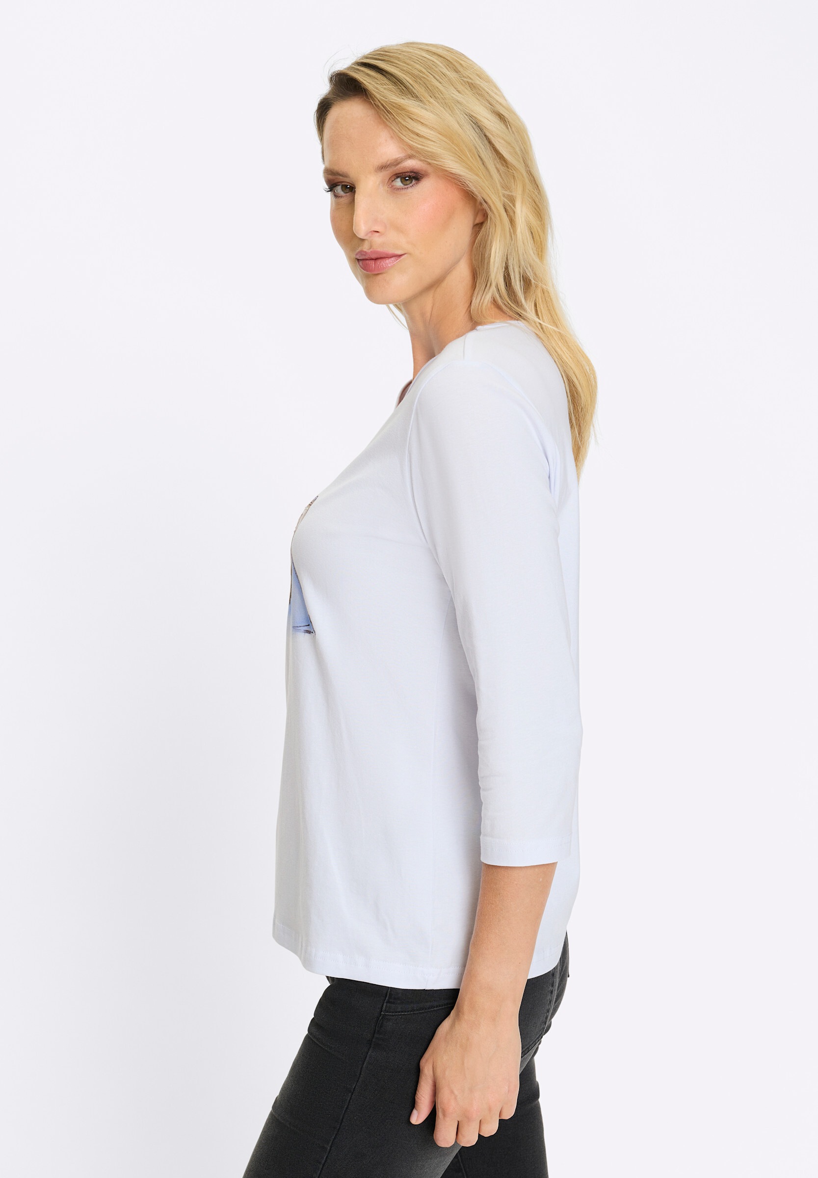 heine T-Shirt »T-Shirt 3/4-Arm-Shirt mit Glitzersteinchen«