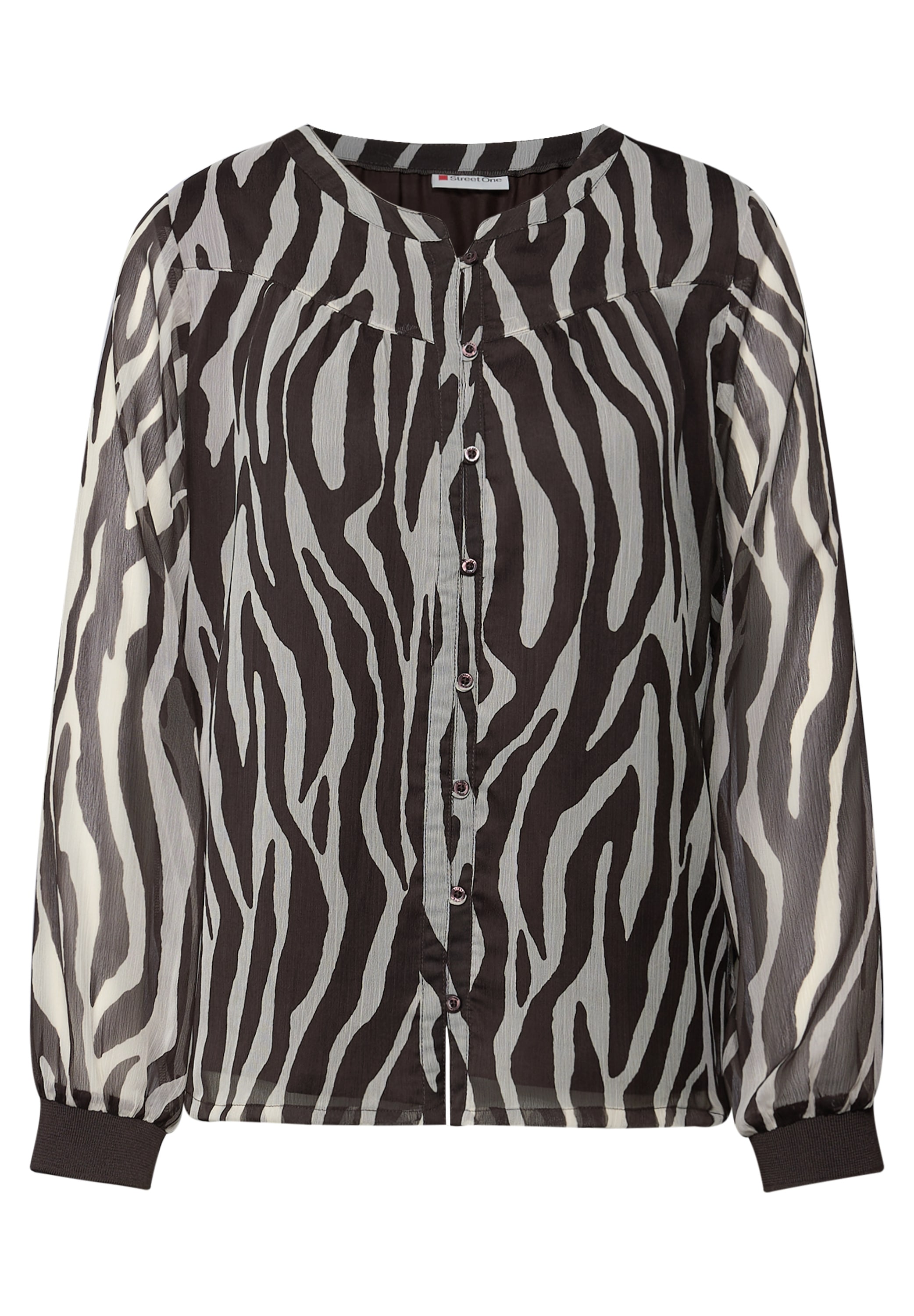 STREET ONE Chiffonbluse, mit Zebra-Print