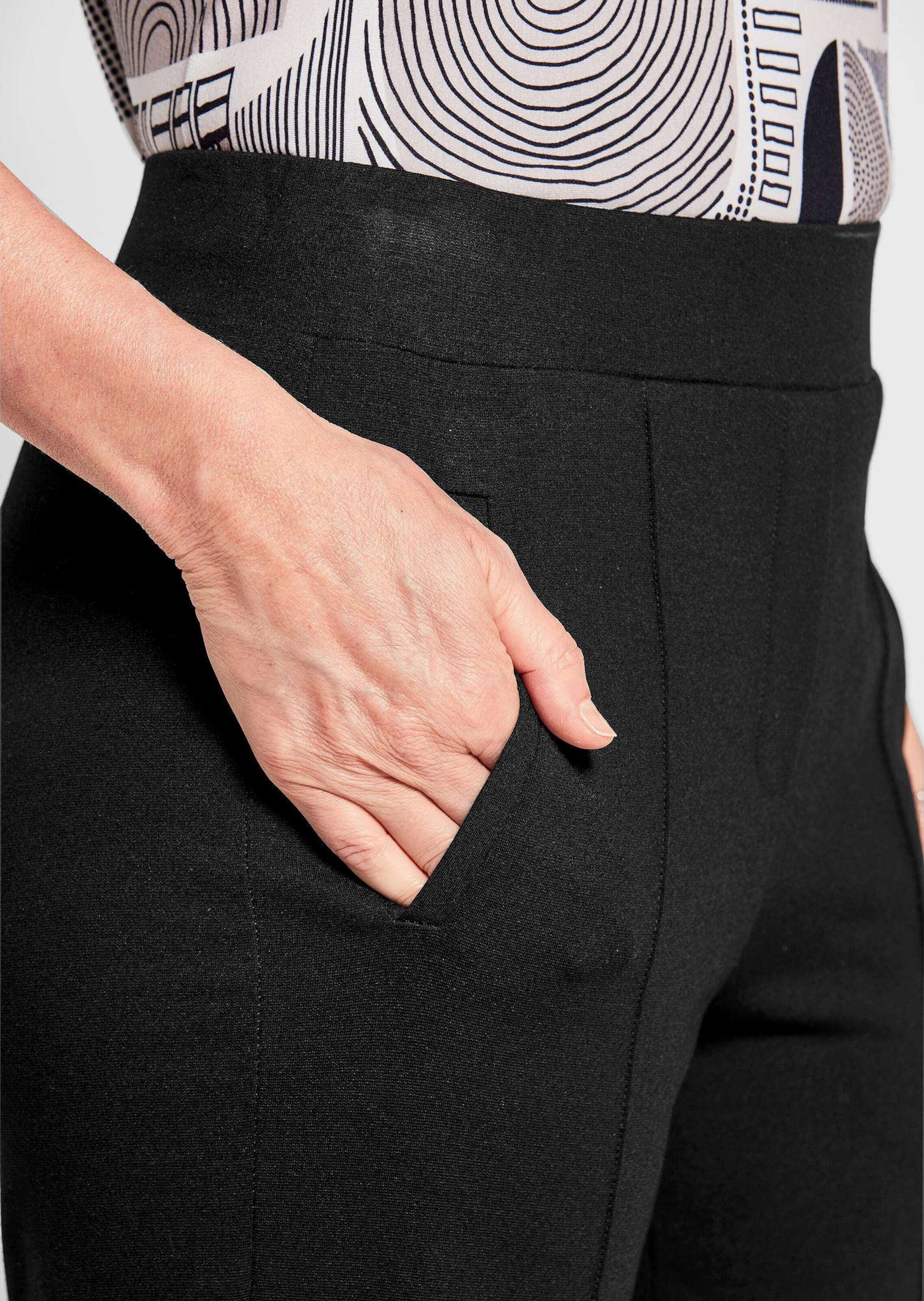 GOLDNER Schlupfhose »Kurzgröße Blaue Jerseyhose CARLA aus Viskosemix«