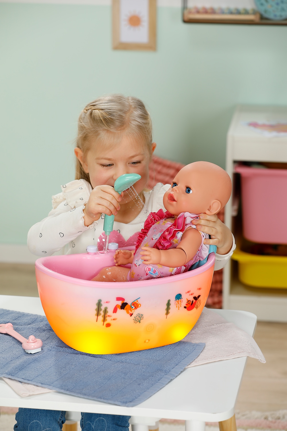 Baby Born Puppen Badewanne mit Licht- u. Soundeffekten; passend für Click & Play BABY born Puppen
