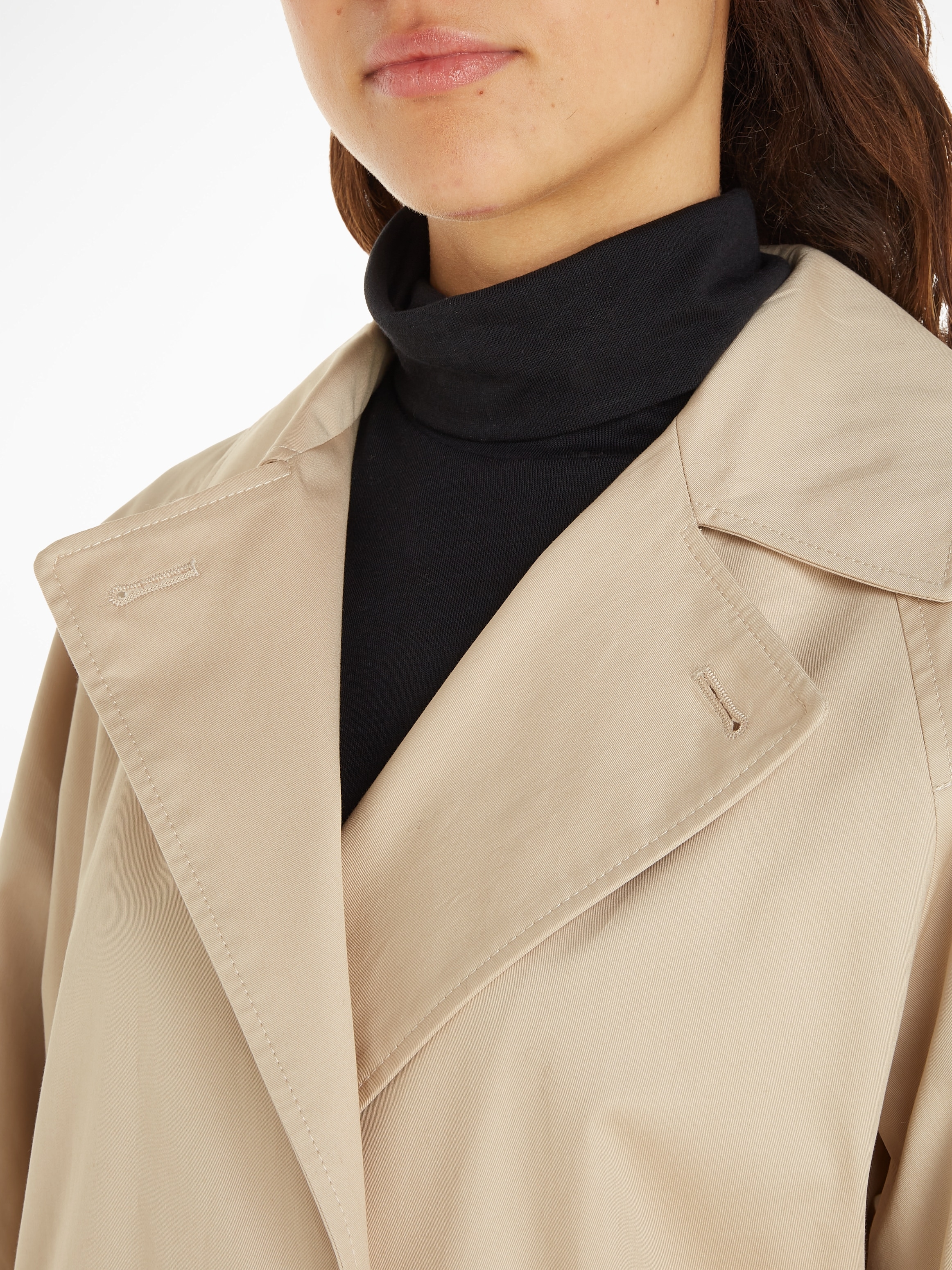 Calvin Klein Outdoorjacke »ESSENTIAL TRENCH COAT«, (Set, 2 St., mit Gürtel), mit Gürtel