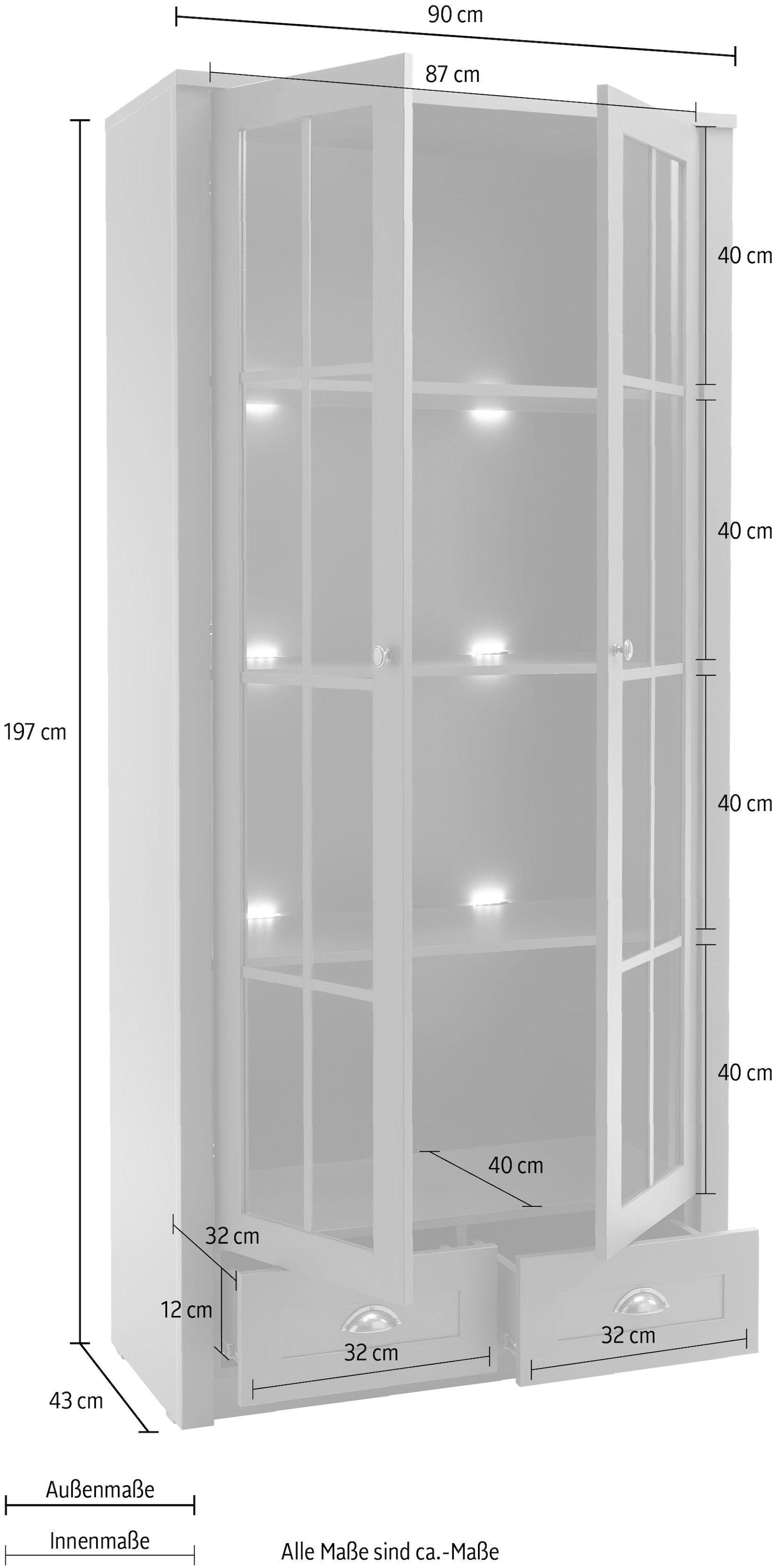 Home affaire Vitrine »Ascot«, Höhe 197 cm