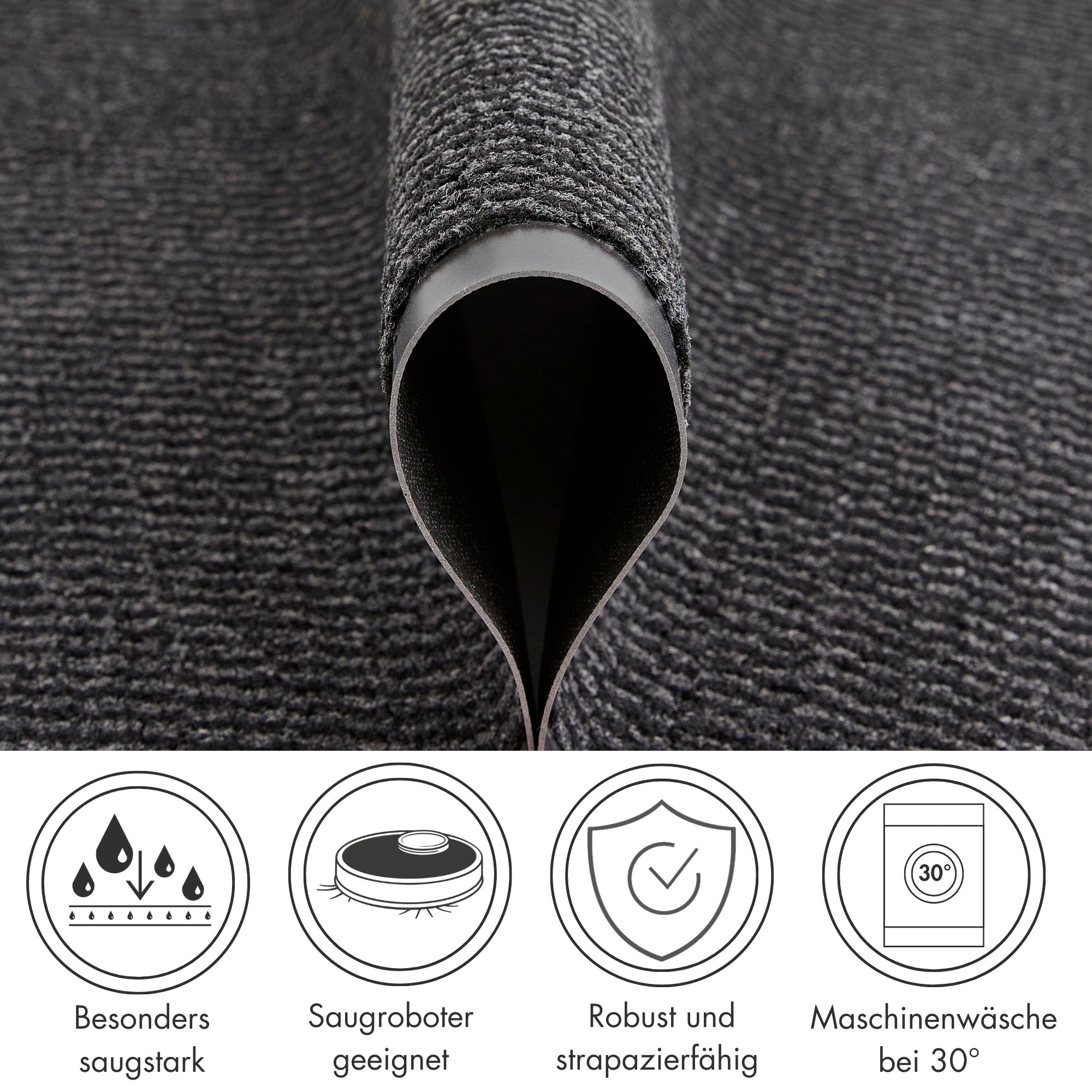 Andiamo Fußmatte »Easy, Made in Netherlands«, rechteckig, 5 mm Höhe, Schmutzfangmatte, rutschhemmend, Innen- und überdachten Außenbereich
