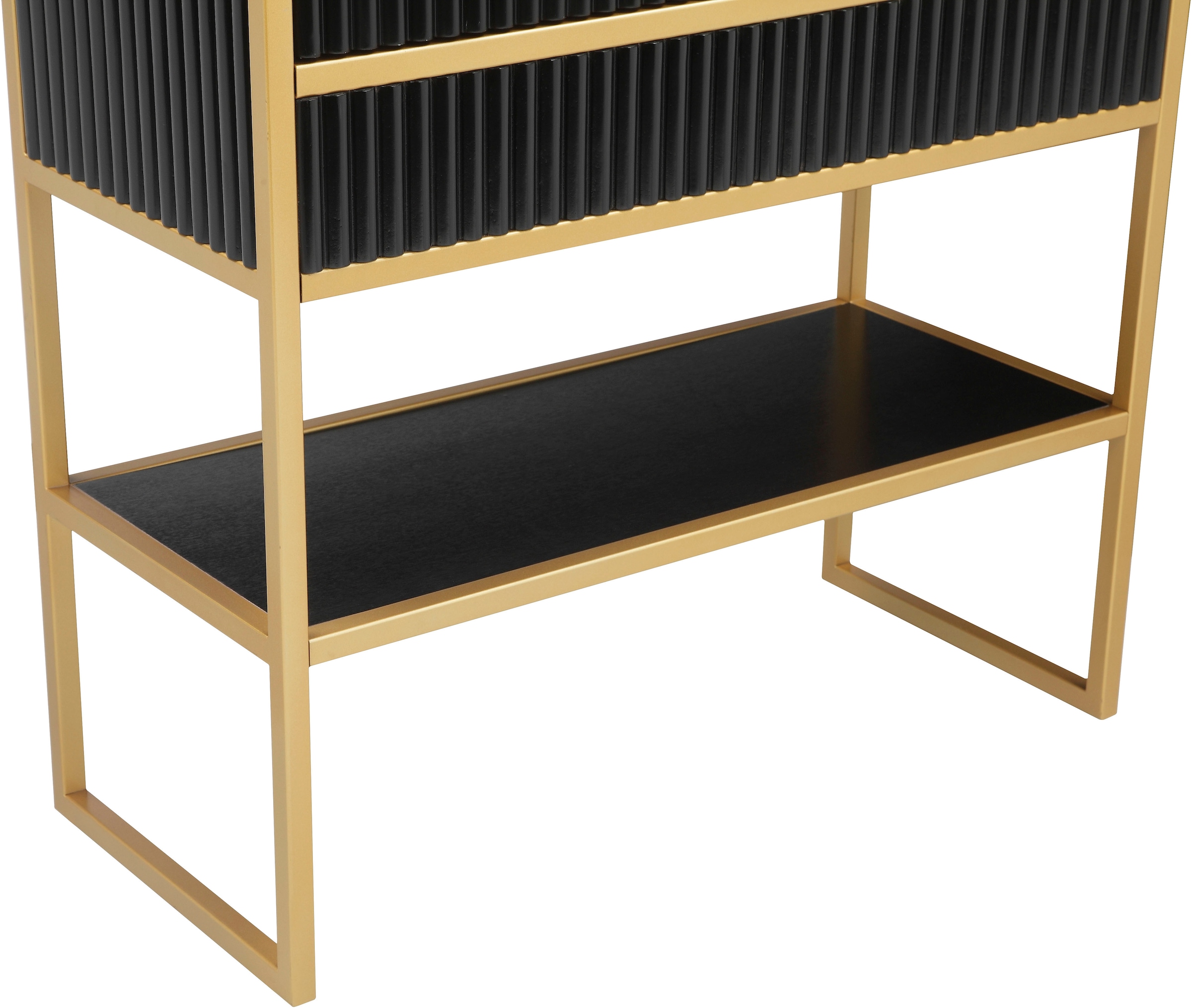 Leonique Sideboard »Fleuriss« Keramikplatte, goldenes Gestell, FSC-zertifiziertem Holz, Breite 80 cm