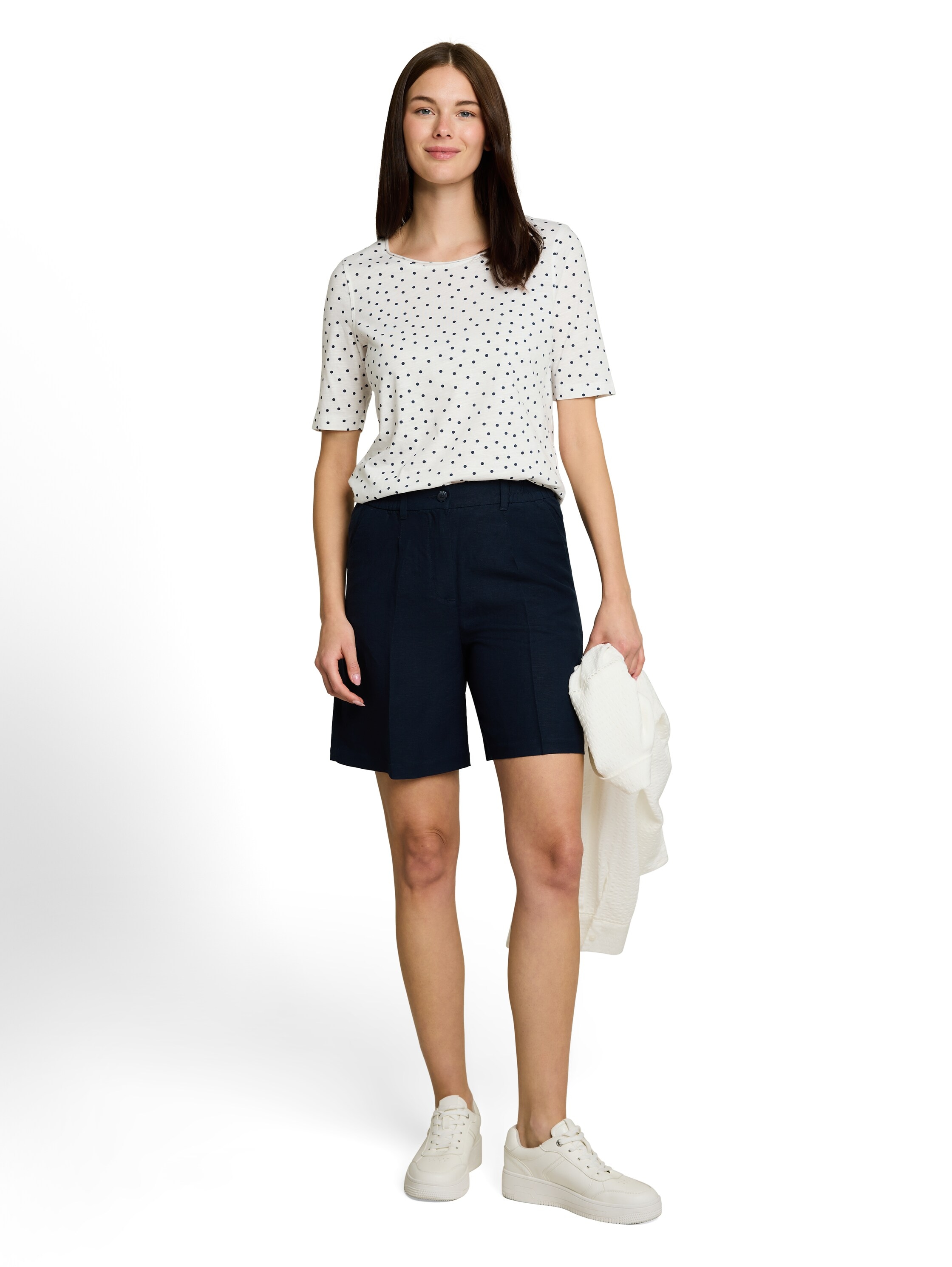 TOM TAILOR Rundhalsshirt Sommershirt mit Punkten