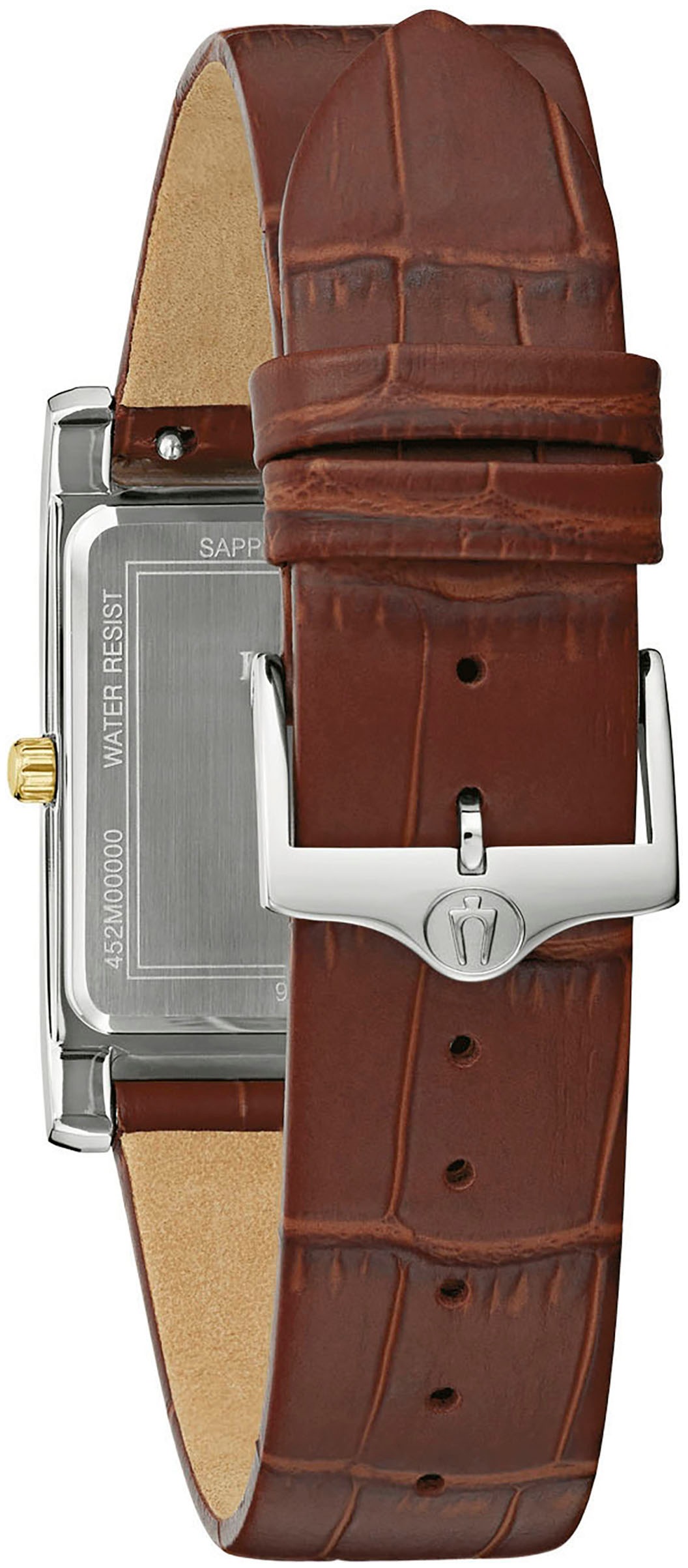Bulova Quarzuhr »Sutton«, Armbanduhr, Herrenuhr, Damenuhr, Lederarmband, analog, Tag
