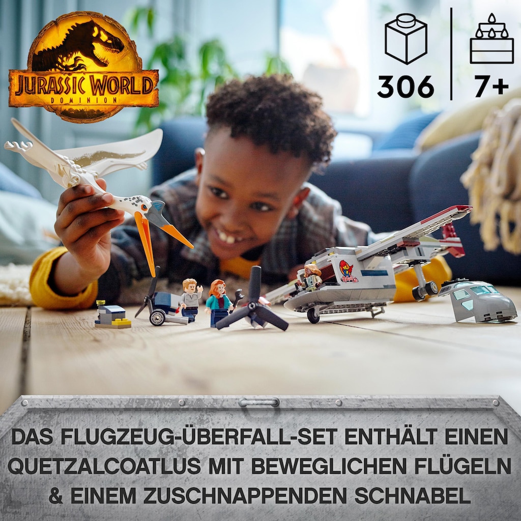 LEGO® Konstruktionsspielsteine »Quetzalcoatlus: Flugzeug-Überfall (76947), LEGO® Jurassic World«, (306 St.)