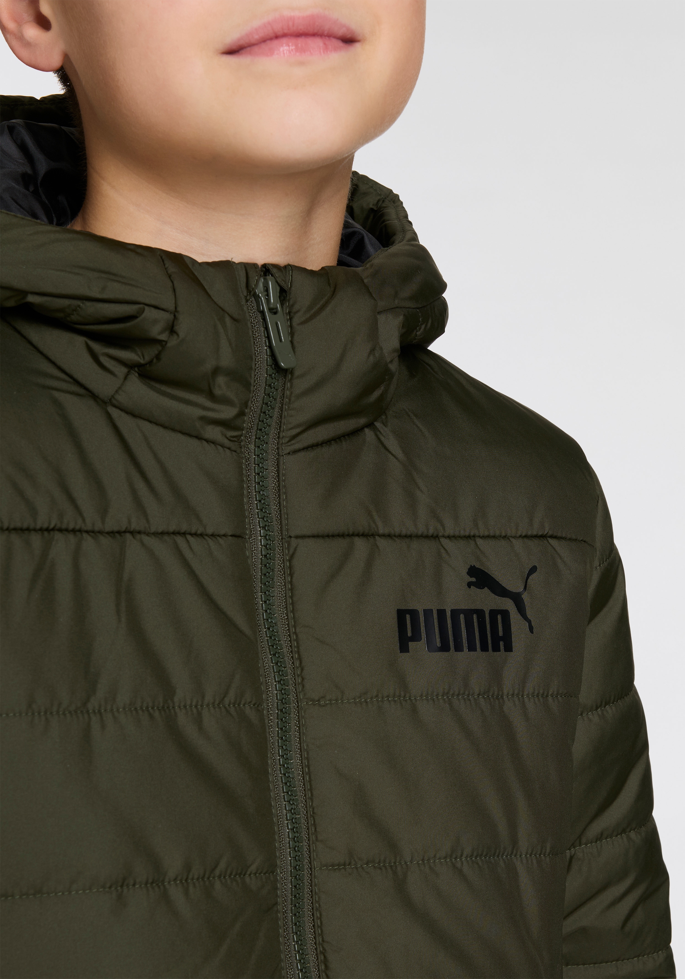 PUMA Winterjacke »ESS HOODED PADDED JACKET«, mit Kapuze