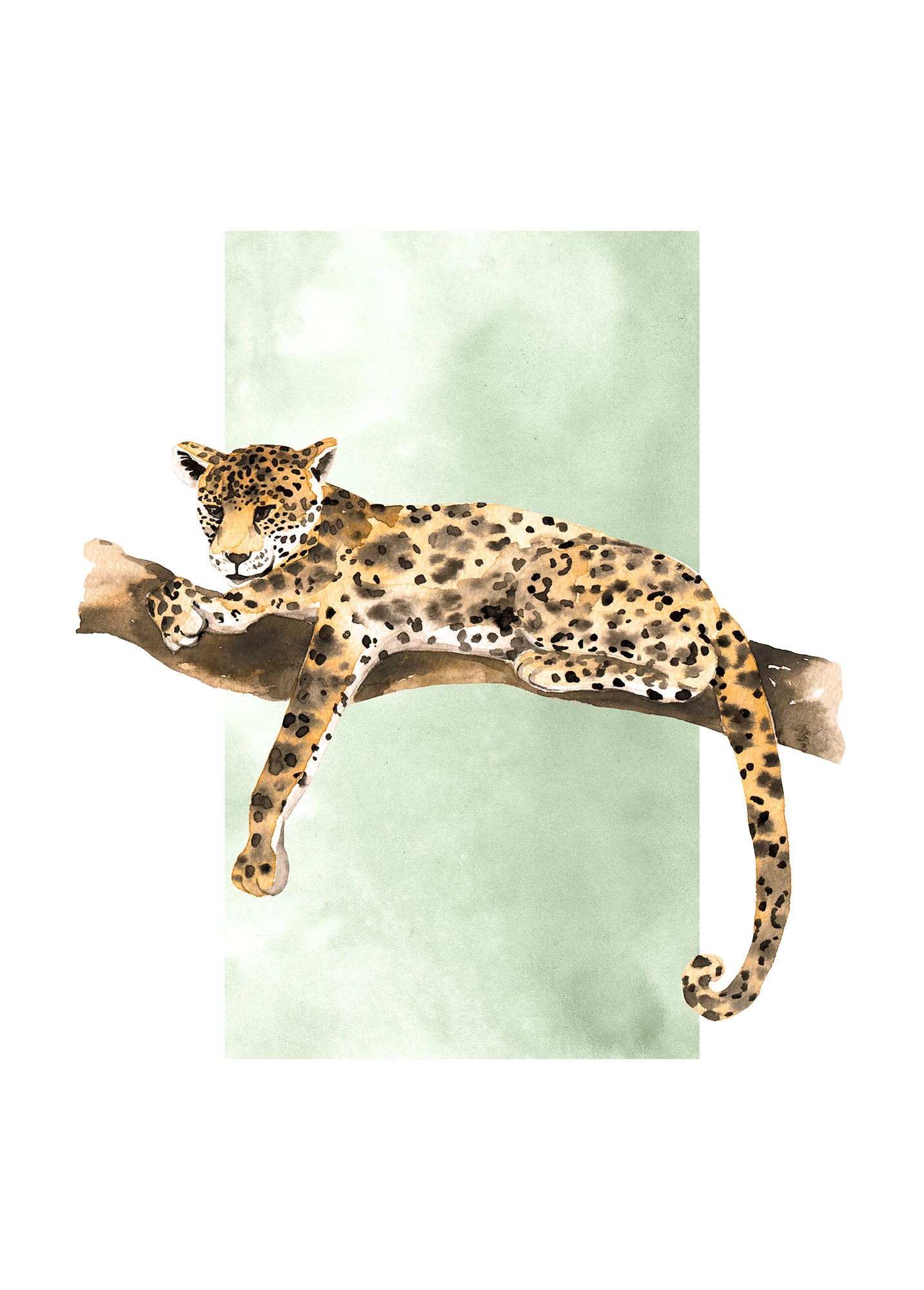 Komar Poster »Lazy Leopard«, (1 St.), Kinderzimmer, Schlafzimmer, Wohnzimmer  online kaufen | mit 3 Jahren XXL Garantie