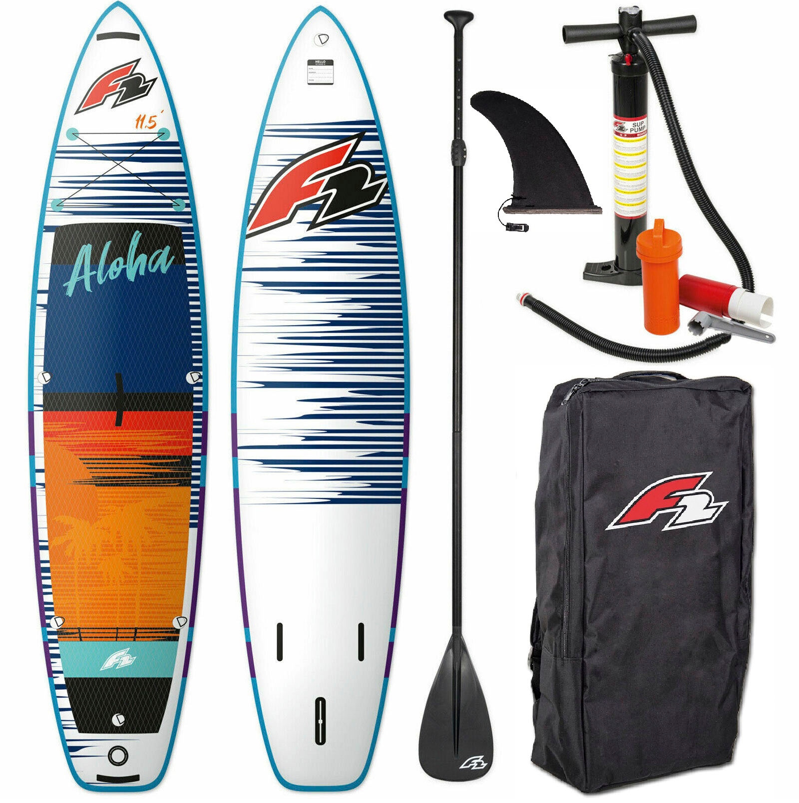 SUP-Board »Aloha 11,4 red«, (Packung, 5 tlg.)