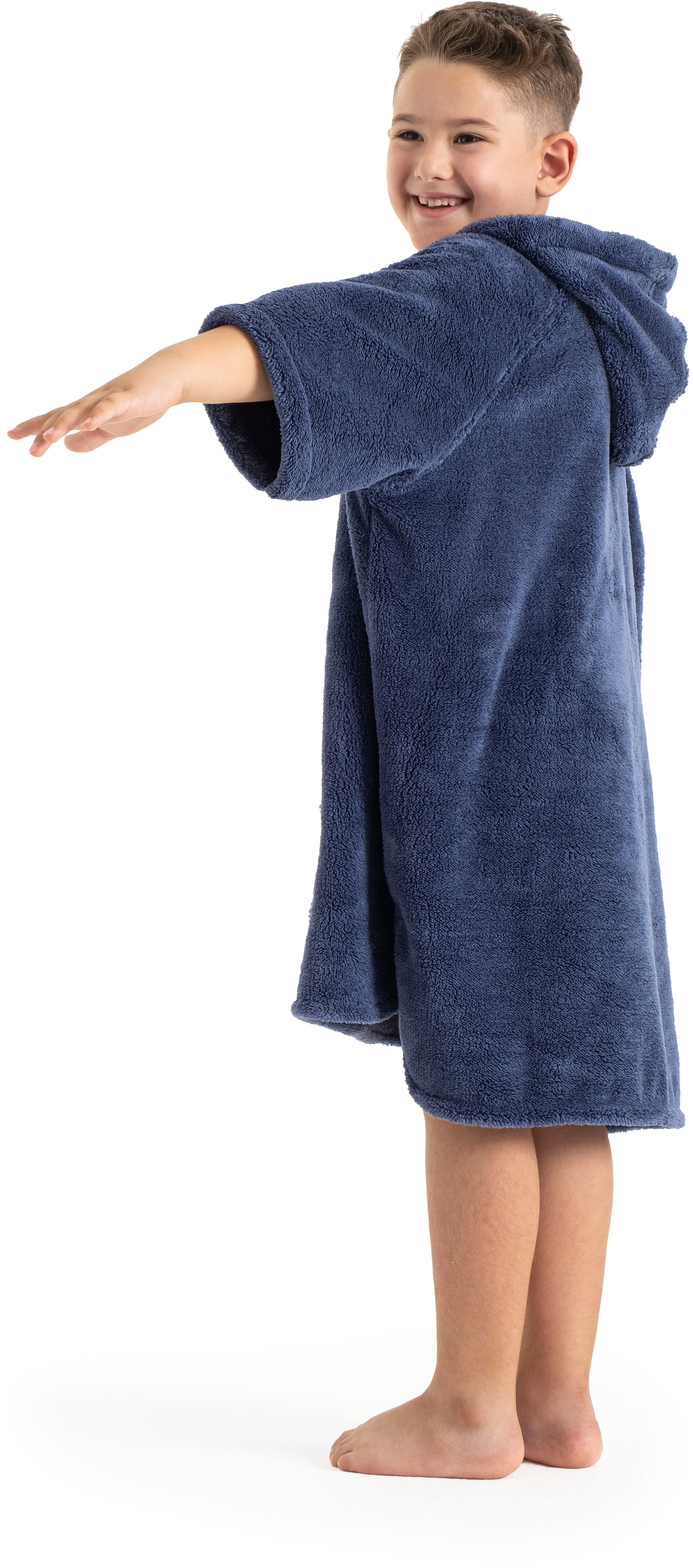 my home Badeponcho »Lillou, für Kinder, ideal für Urlaub oder im Schwimmbad«, (1 St.), weich und kuschelig, Fleece, plüsch, Surfponcho