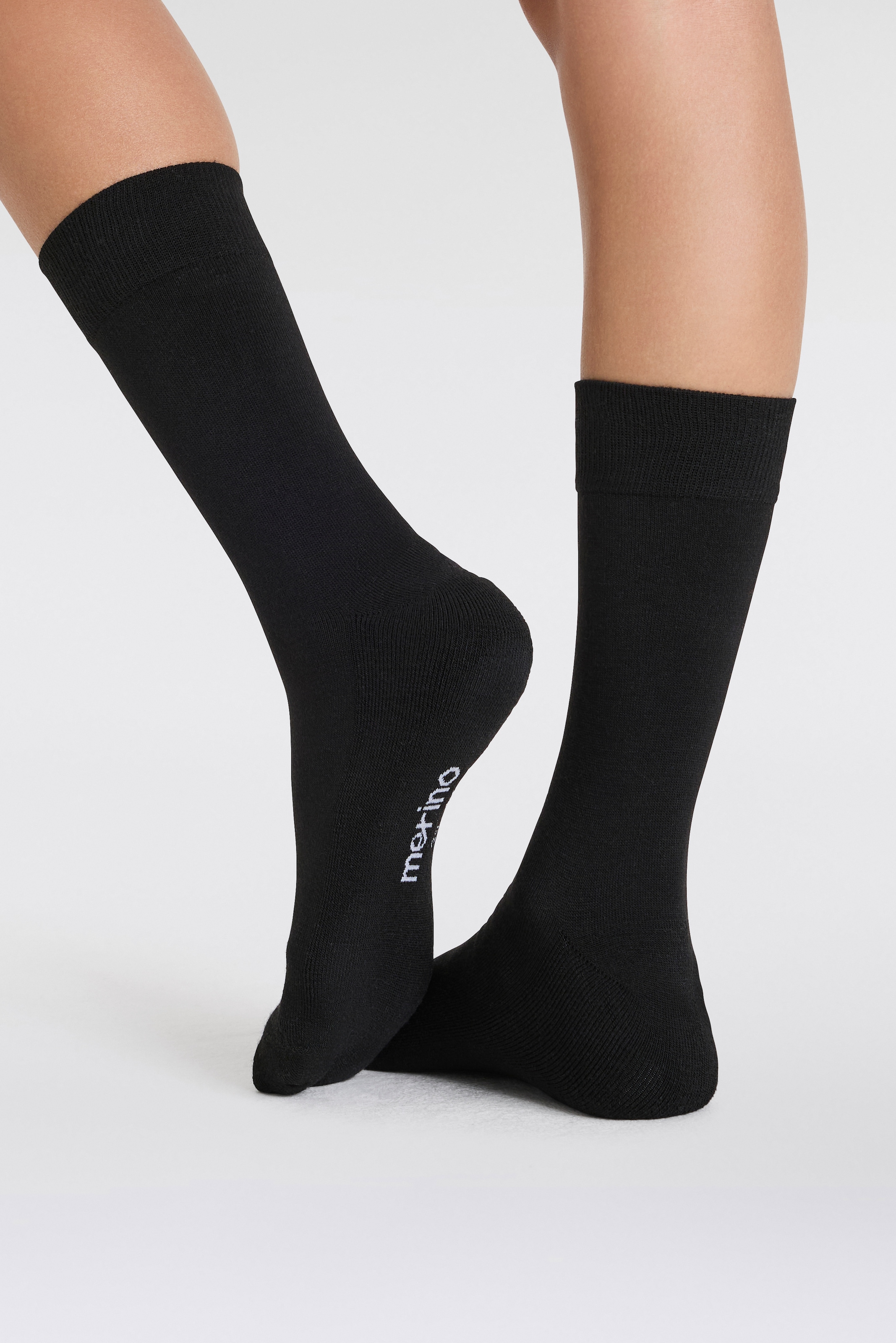 Apollo Basicsocken, (3er Pack), mit Stickerei und weichen Merinowoll-Anteil