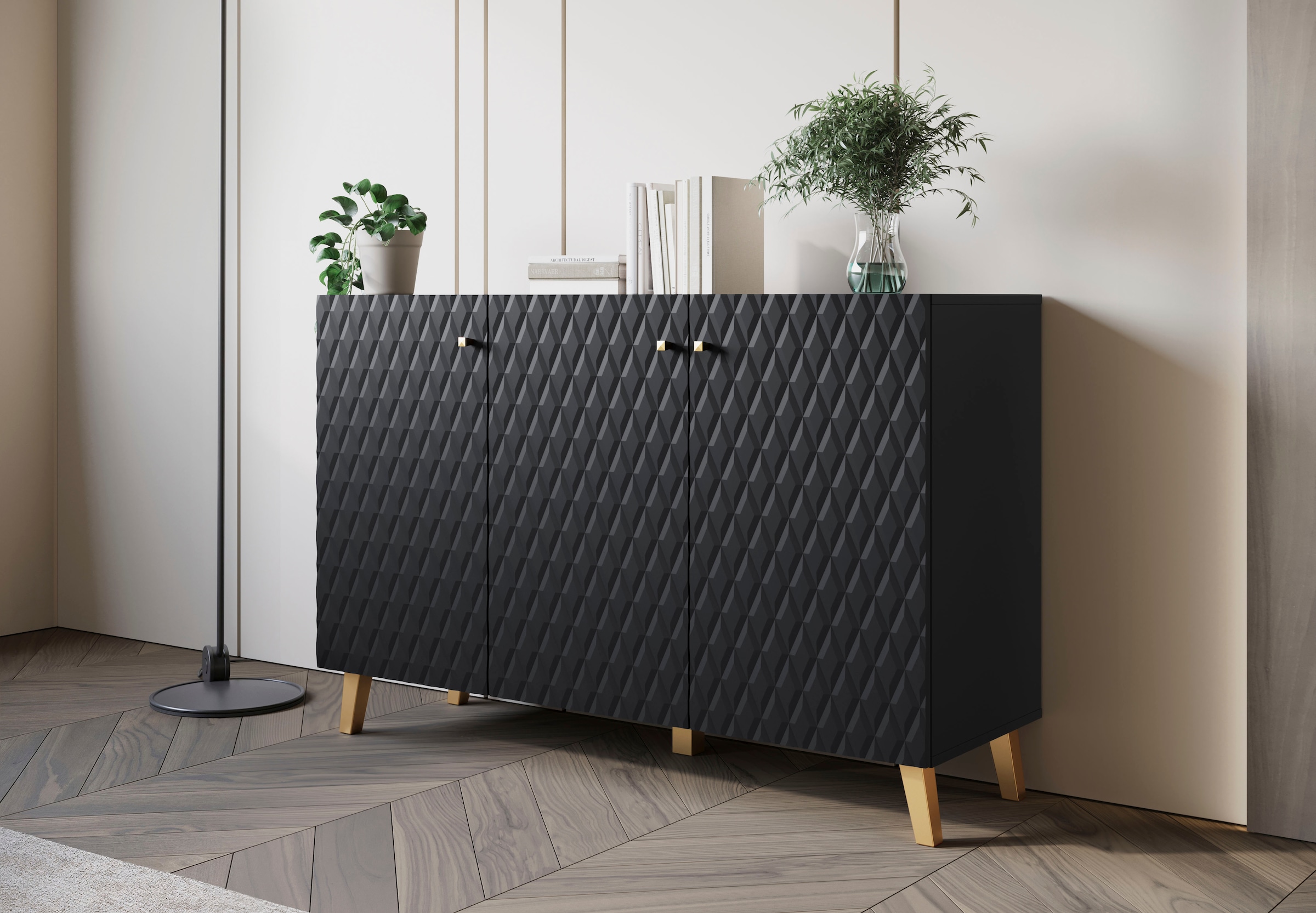 Home affaire Sideboard »Phuket, Front MDF« Modernes Sideboard mit 6 Fächern, Breite 120 cm