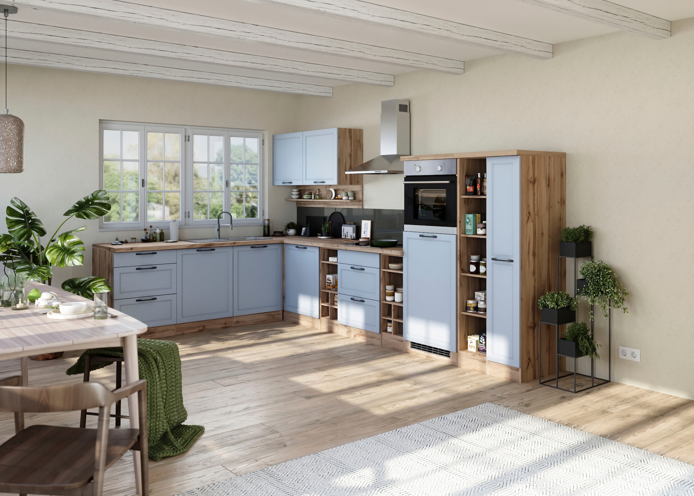 KOCHSTATION Winkelküche »KS-Lana«, Stellbreite 240/360 cm, wahlweise mit E-Geräten