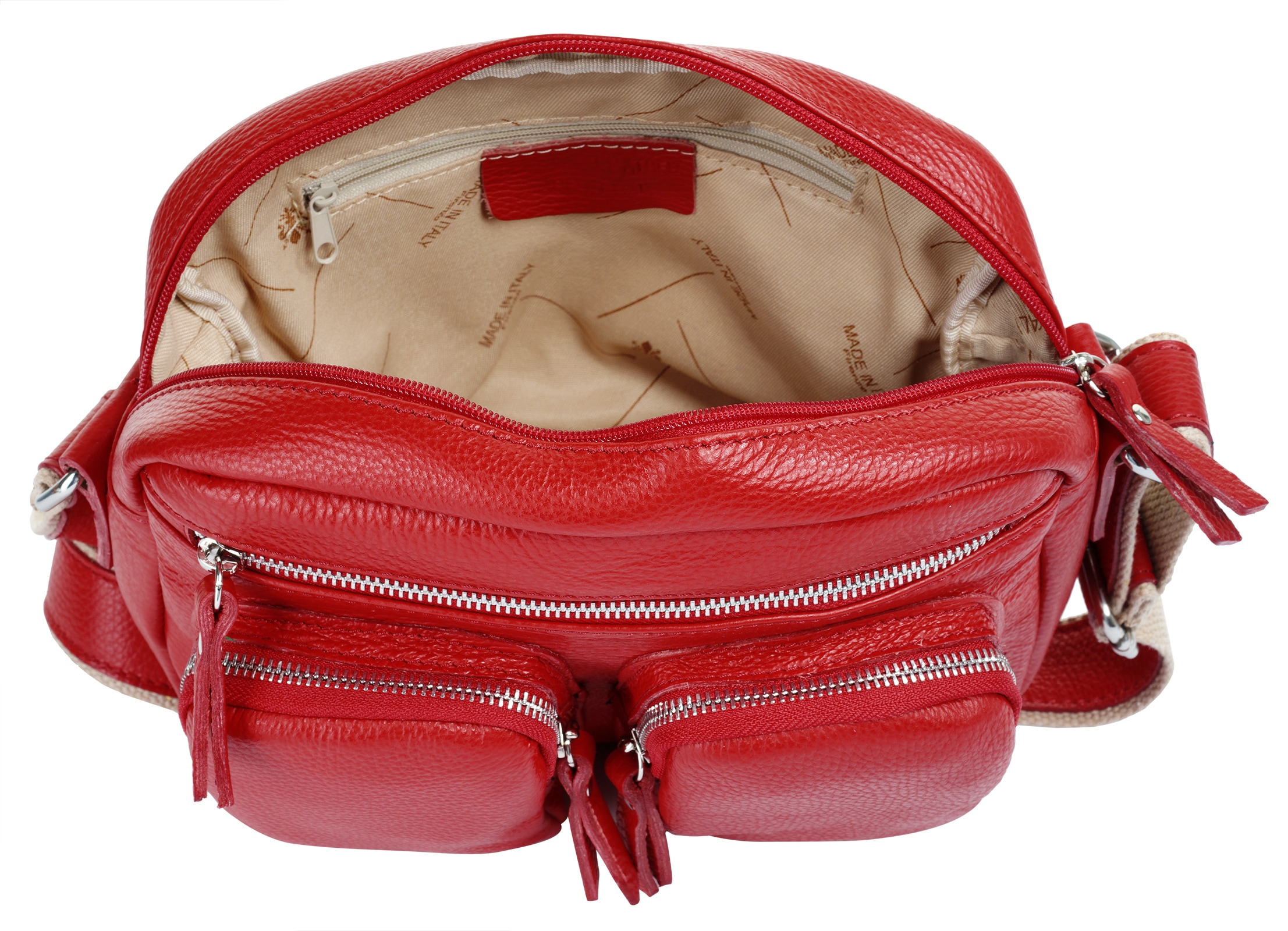 Samantha Look Umhängetasche echt Leder, Made in Italy
