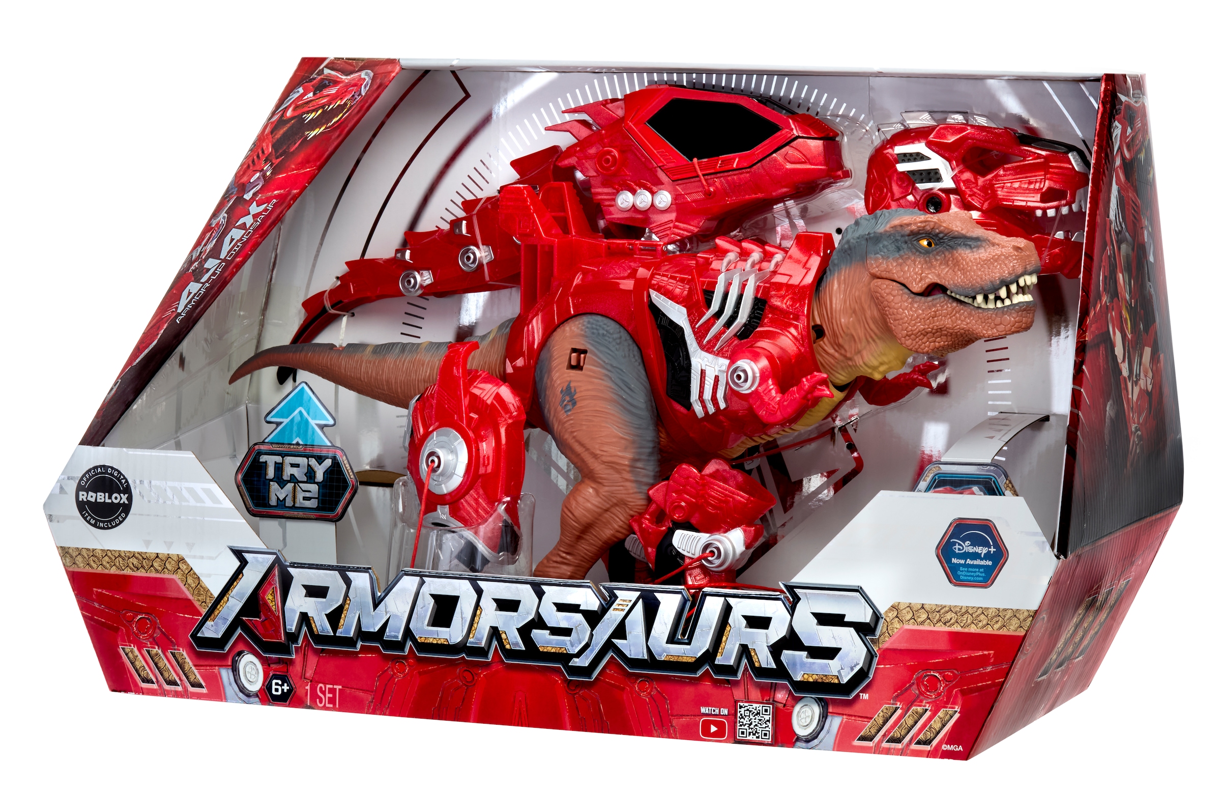 MGA ENTERTAINMENT Actionfigur »Armosaurs Armor-Up Dinosaur- T-Rex - Ajax« mit Soundeffekt