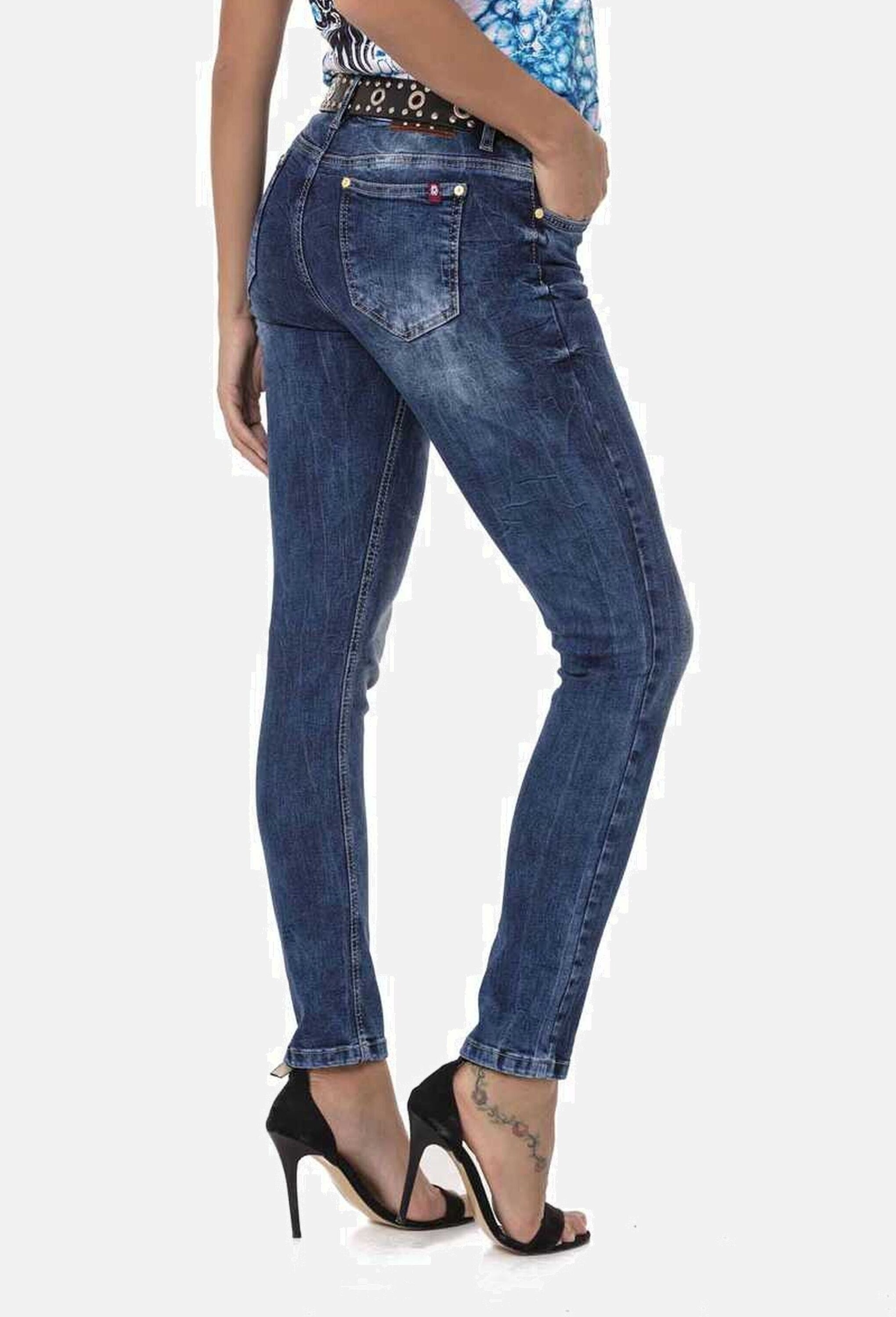 Cipo & Baxx Slim-fit-Jeans »Cipo & Baxx Jeans« Mit cooler Used-Waschung, WD461