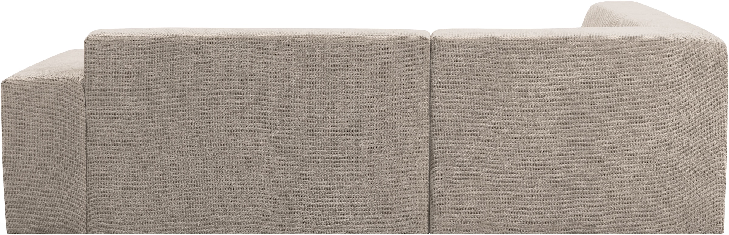 WERK2 Ecksofa »Zeus-M, tolles Sofa mit schönen Details, L-Form«, Curvy Trend Garnitur, urbane Optik, komfortable Wellenunterfederung