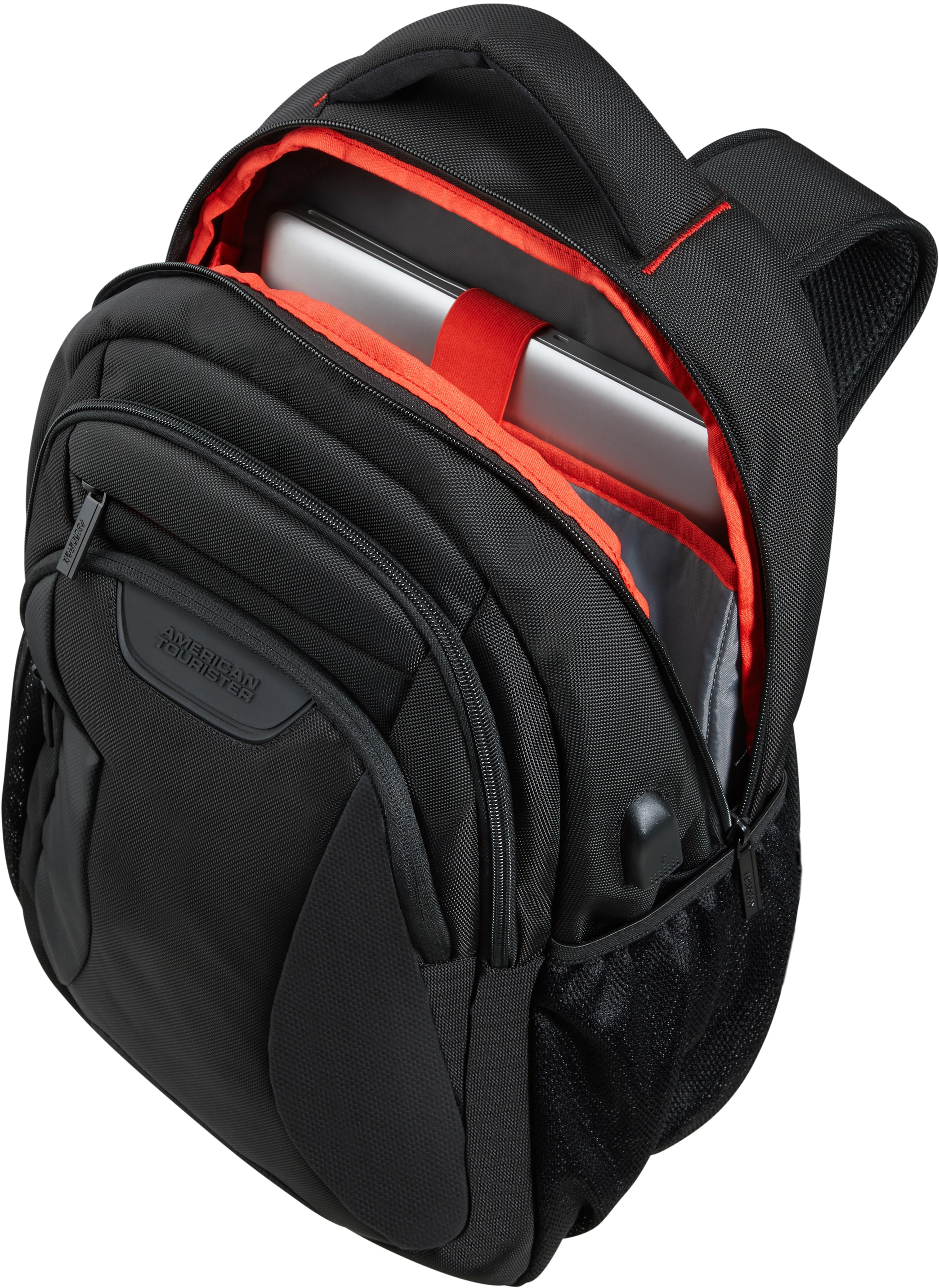 American Tourister® Laptoprucksack »AT WORK«, Freizeitrucksack Schulrucksack USB-Schleuse 15,6-Zoll Laptopfach