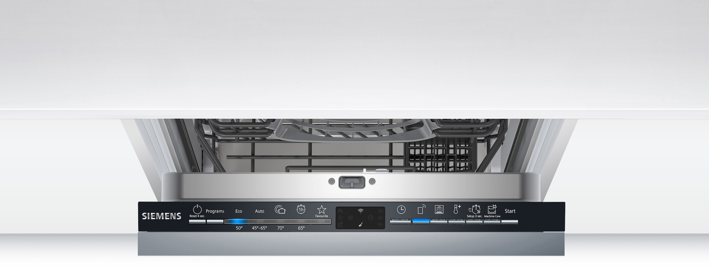 SIEMENS vollintegrierbarer Geschirrspüler iQ100 »SR61HX23KE« 10 tlg. Maßgedecke Schnelles Spülen mit varioSpeedPlus und höhenverstellbarer Korb