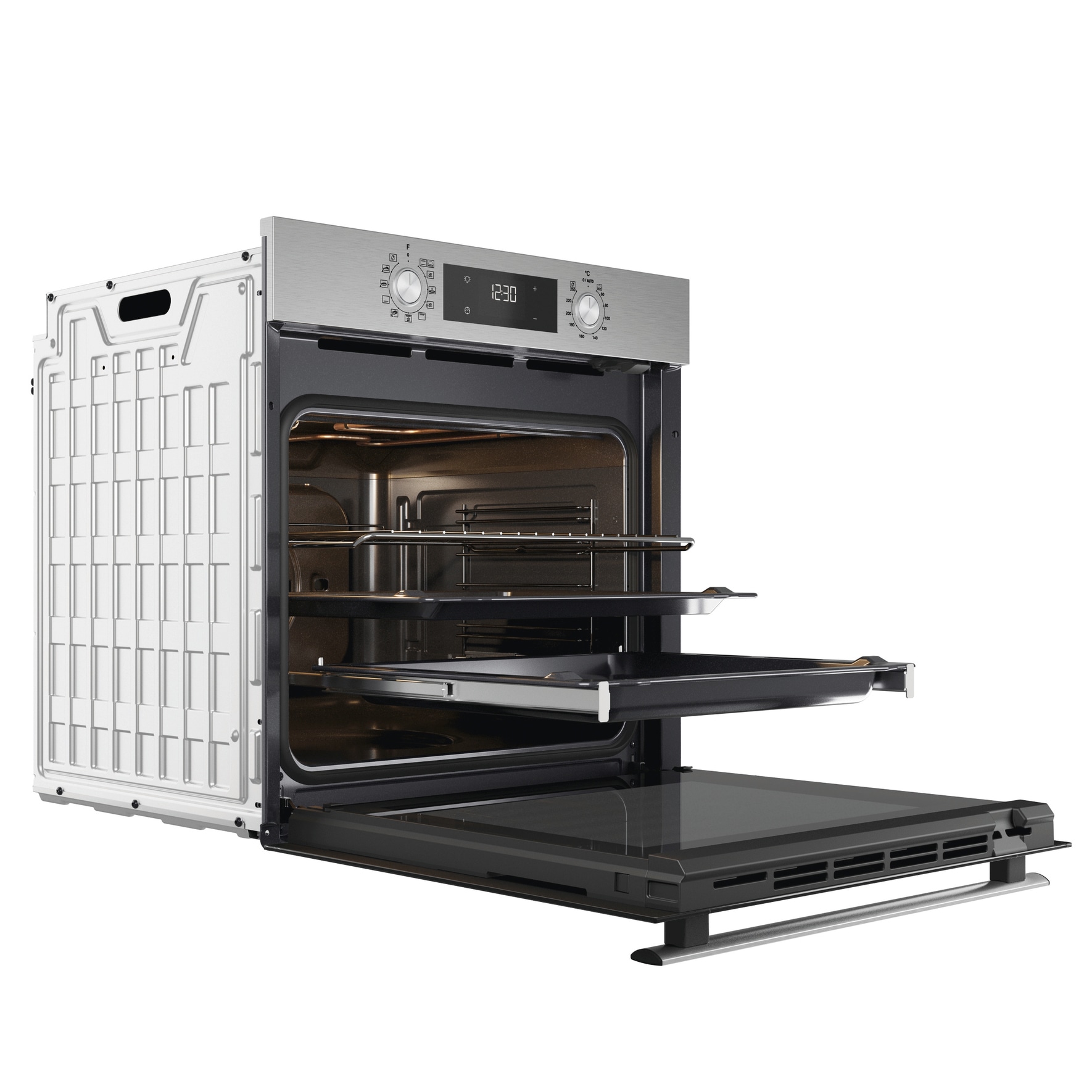 BAUKNECHT Backofen-Set »BAKO 740 IND IN« mit 1-fach-Teleskopauszug Hydrolyse Set, 2 Stk. tlg. Hydrolyse - Reinigung mit der natürlichen Kraft des Dampfes bei 90 °C