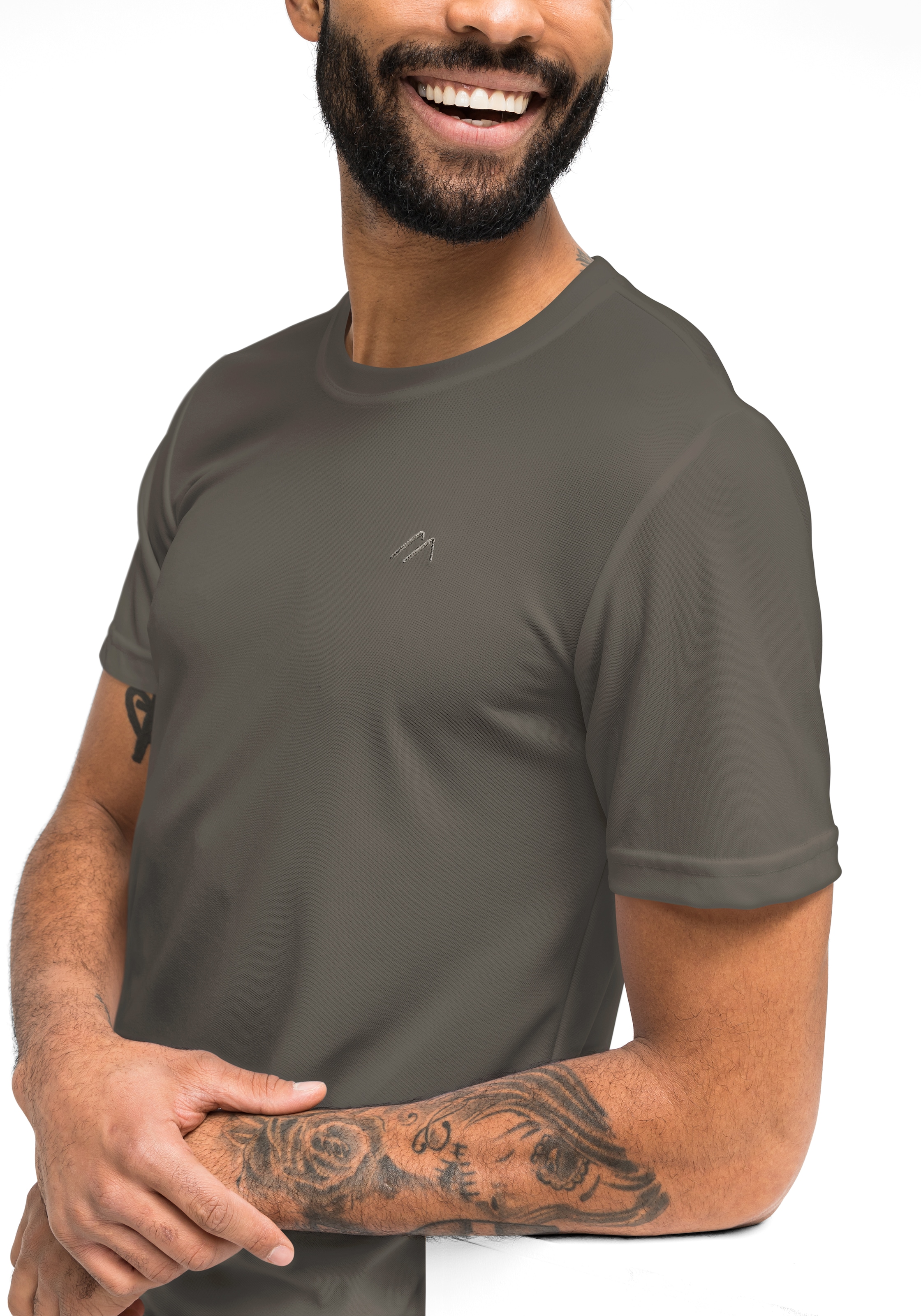 Maier Sports Funktionsshirt »Walter«, Herren T-Shirt, rundhals pique Outdoorshirt, schnelltrocknend
