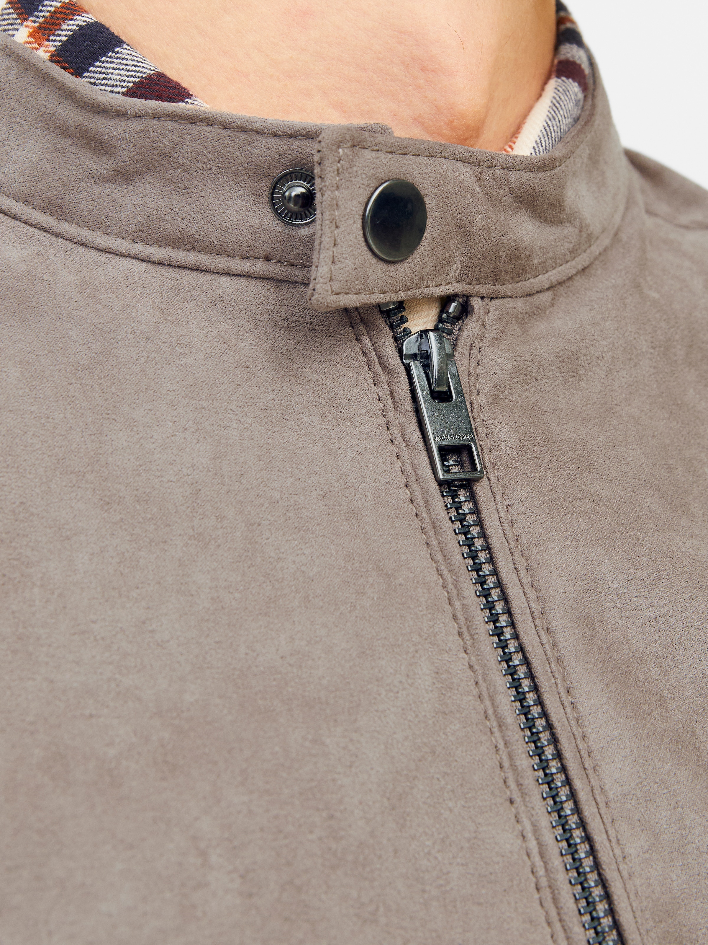 Jack & Jones Lederimitatjacke »JJEDYLAN CLEAN JACKET NOOS« ohne Kapuze mit Bandkargen
