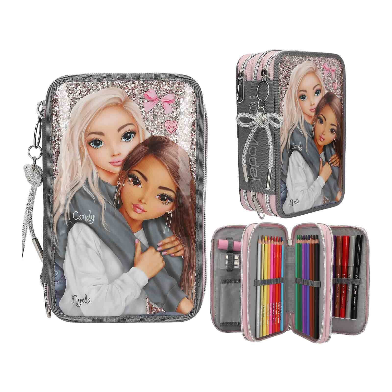 Depesche Buntstift »3-Fach Federtasche MY BFF TOPModel 7,5 x 13 x 20 cm altrosa«