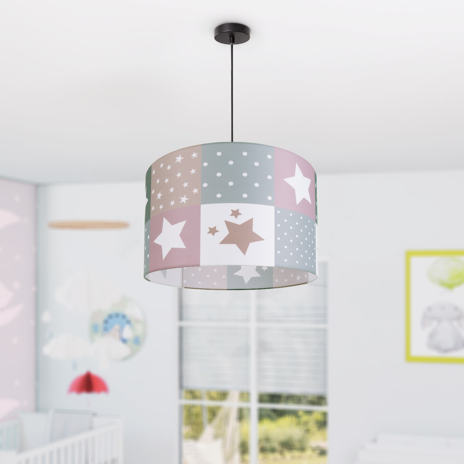 Paco Home Pendelleuchte »Cosmo 345« E27 Kinderlampe Deckenlampe LED  Kinderzimmer Lampe Sternen Motiv E27