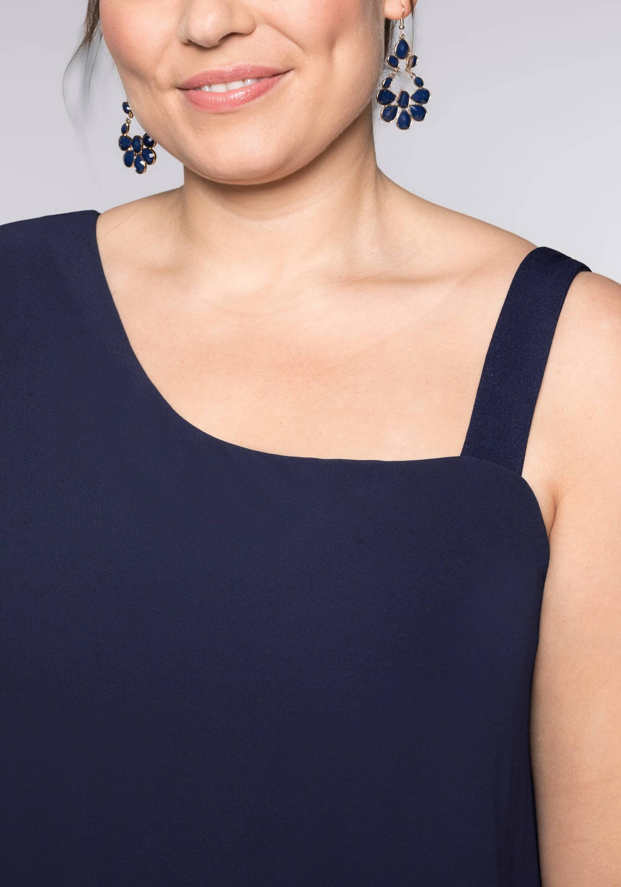 Sheego Jumpsuit »Jumpsuit Jumpsuit im Lagenlook« im Lagenlook mit Fledermausärmel