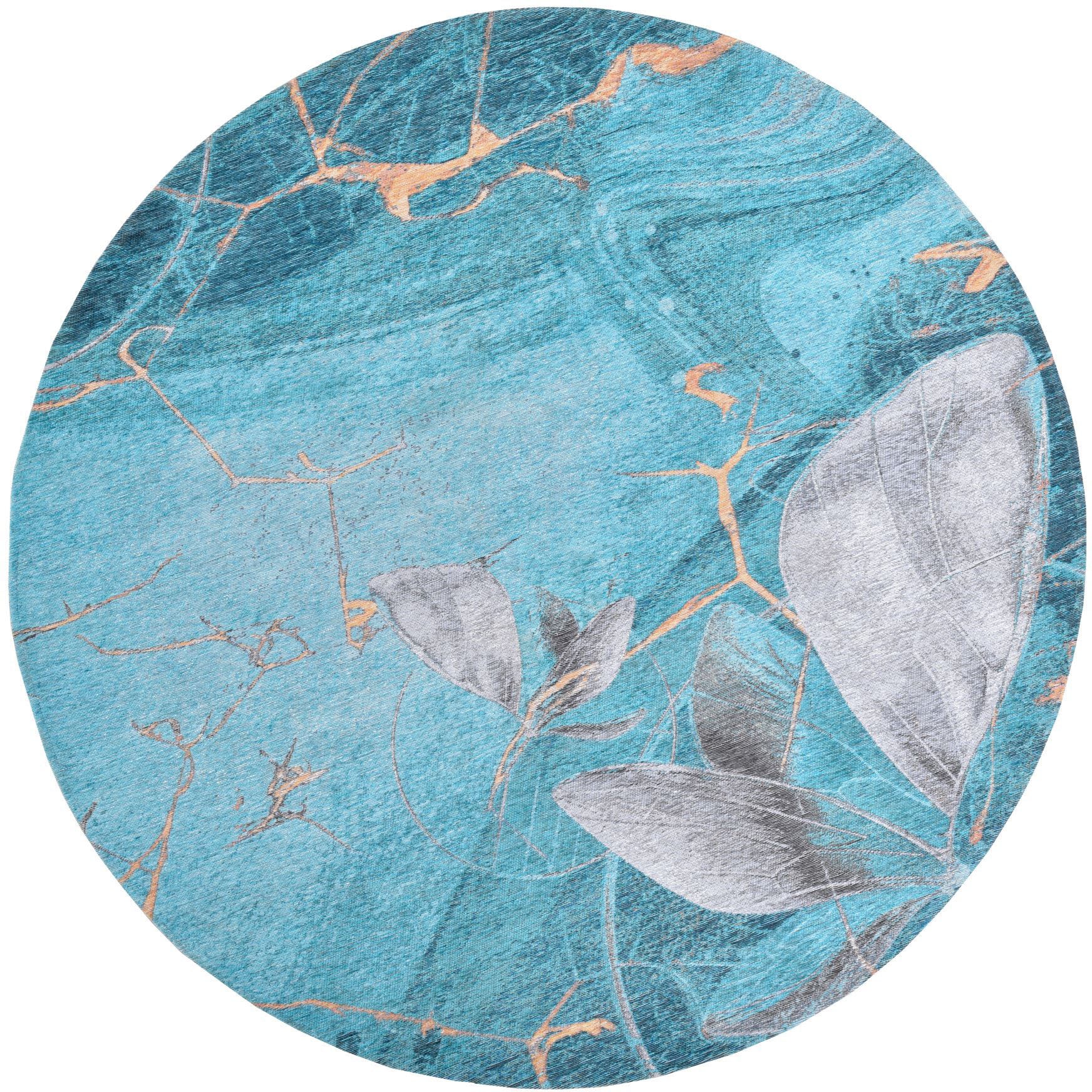 Gino Falcone Teppich »Cosima-110« rund 3 mm Höhe flachgeweber Jaquard-Teppich, mit Chenillegarn, modernes Design