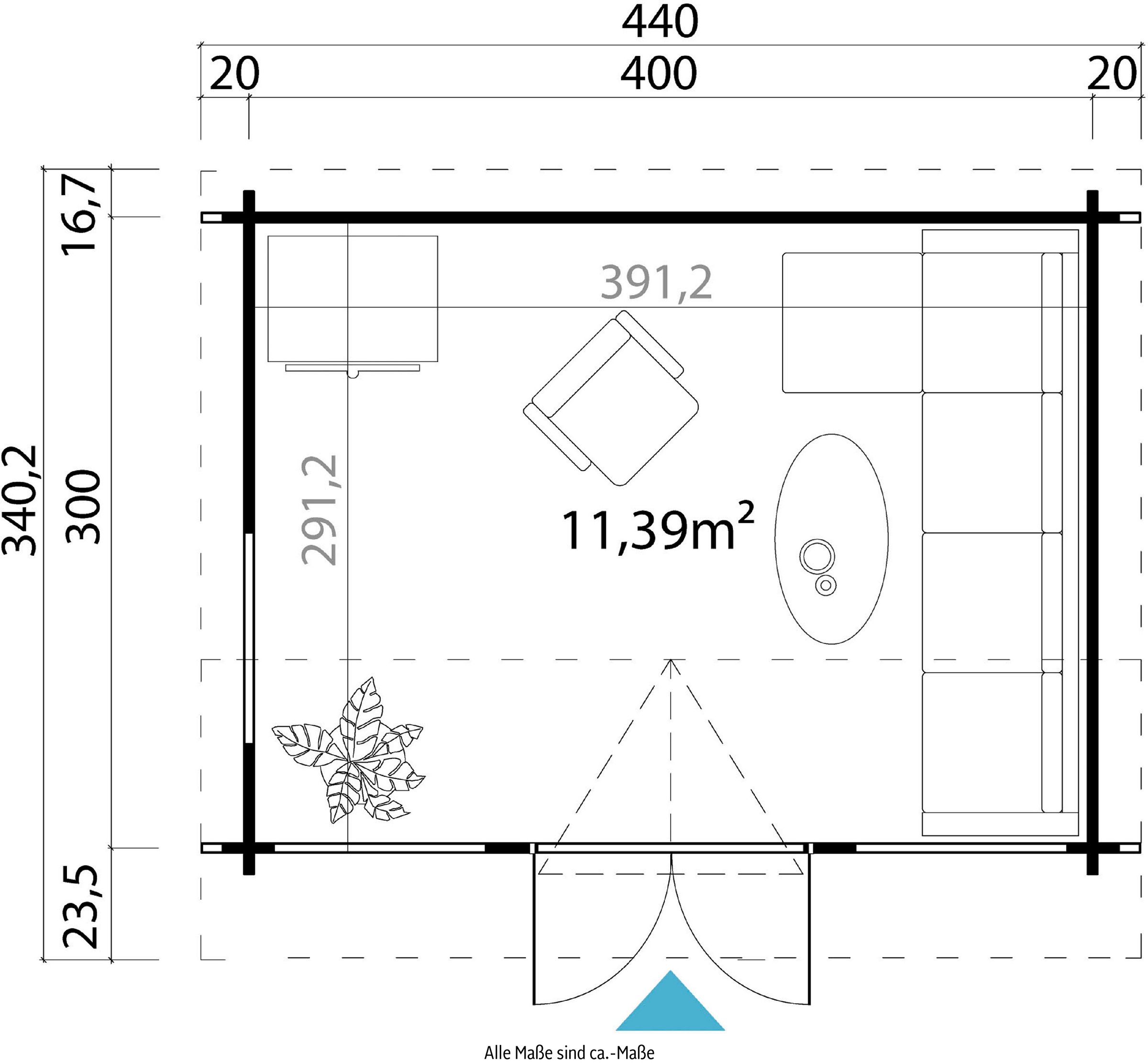 LASITA MAJA Gartenhaus »WINDSOR«, (Set, inkl. Fussbodenbretter zum verlegen)