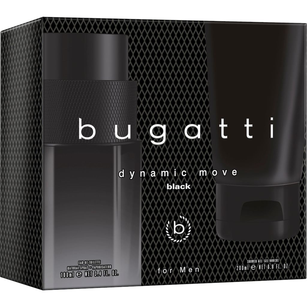 bugatti Eau de Toilette »bugatti Dynamic Move man black GP EdT 100ml + 200 ml SG«, (2 tlg.)