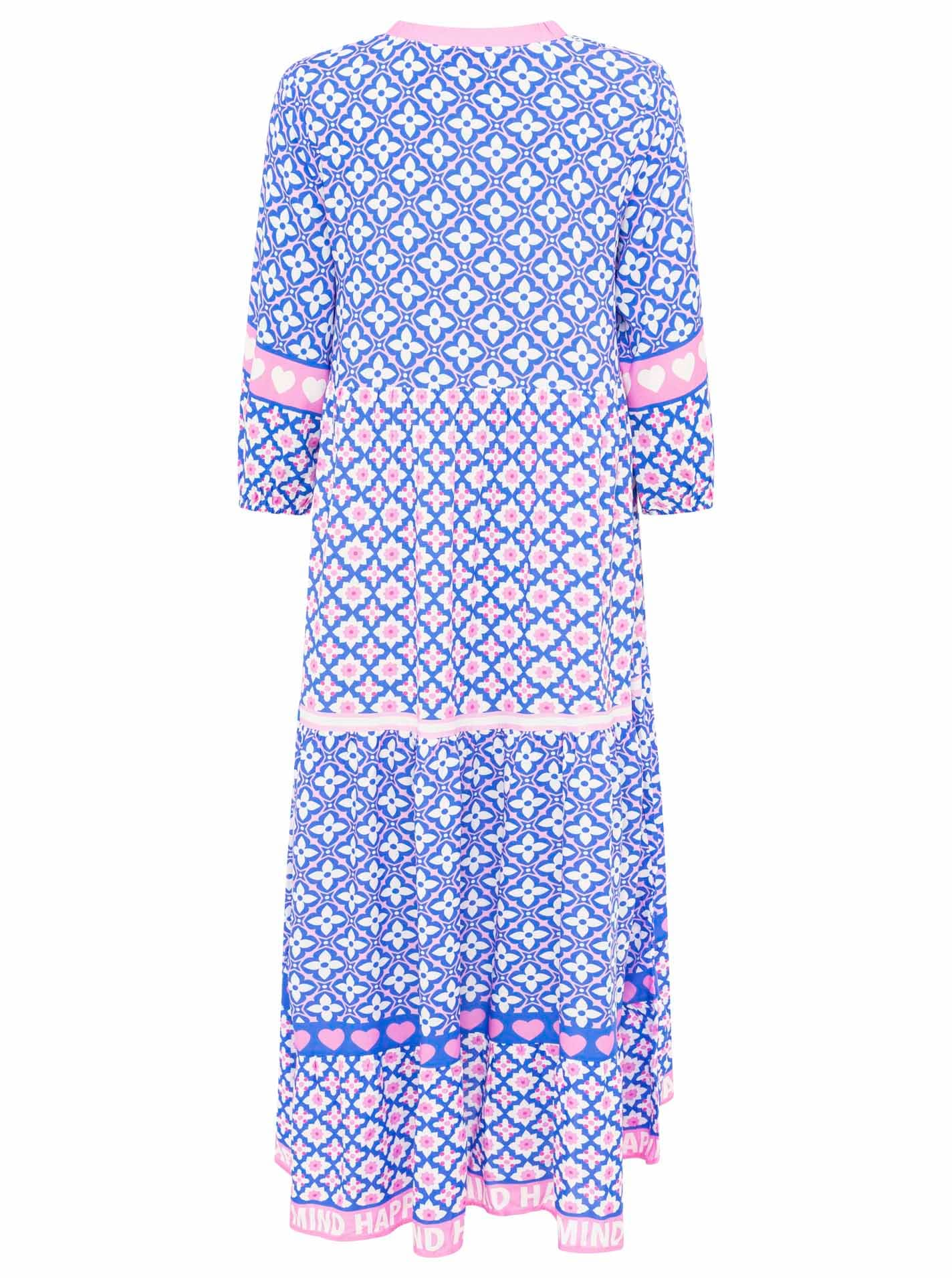 Zwillingsherz Maxikleid »"Dreams"«, mit Mustermix, Knopfleiste und 3/4 Arm