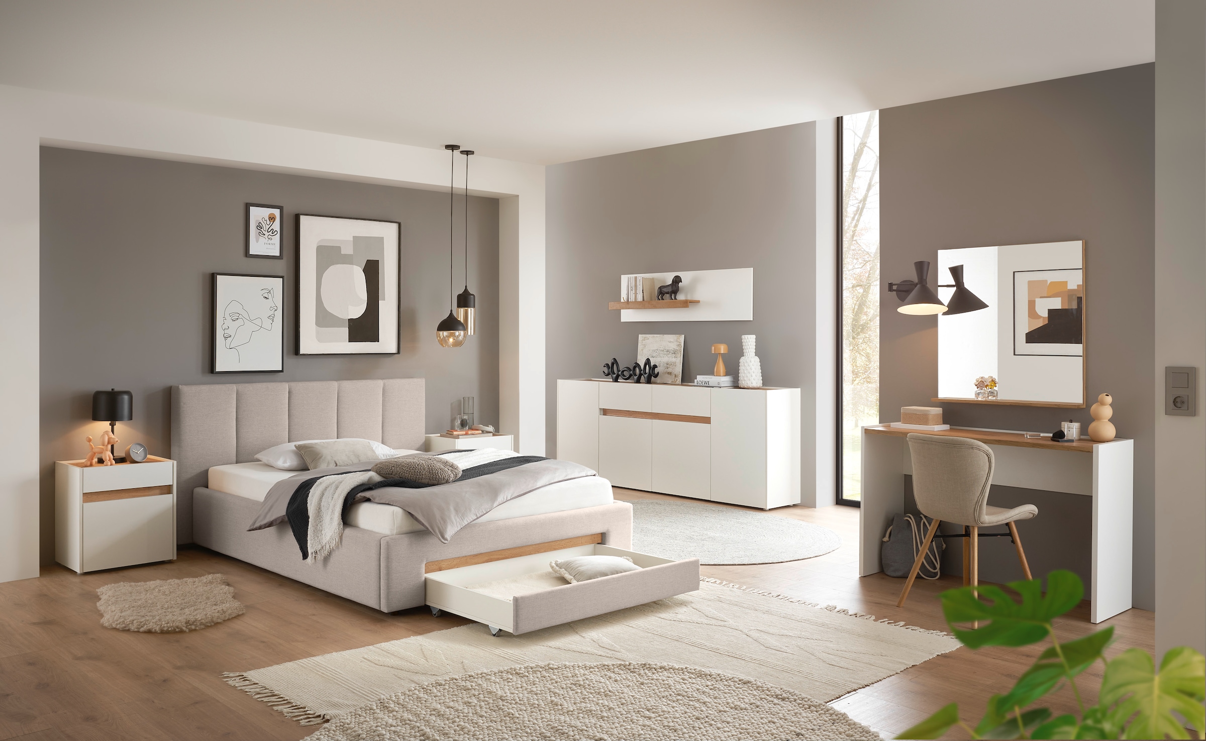 INOSIGN Nachtkommode »CiTY/GiRON, Nachttisch, Nachtschrank, Bestellschrank, Nachtkonsole«, in zwei Farben erhältlich, Stauraumfach und Schublade