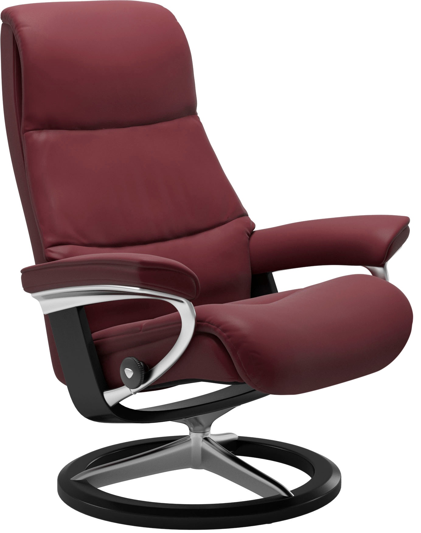 Stressless® Relaxsessel »View«, (Set, Relaxsessel mit Hocker), mit Signature Base, Größe M,Gestell Schwarz