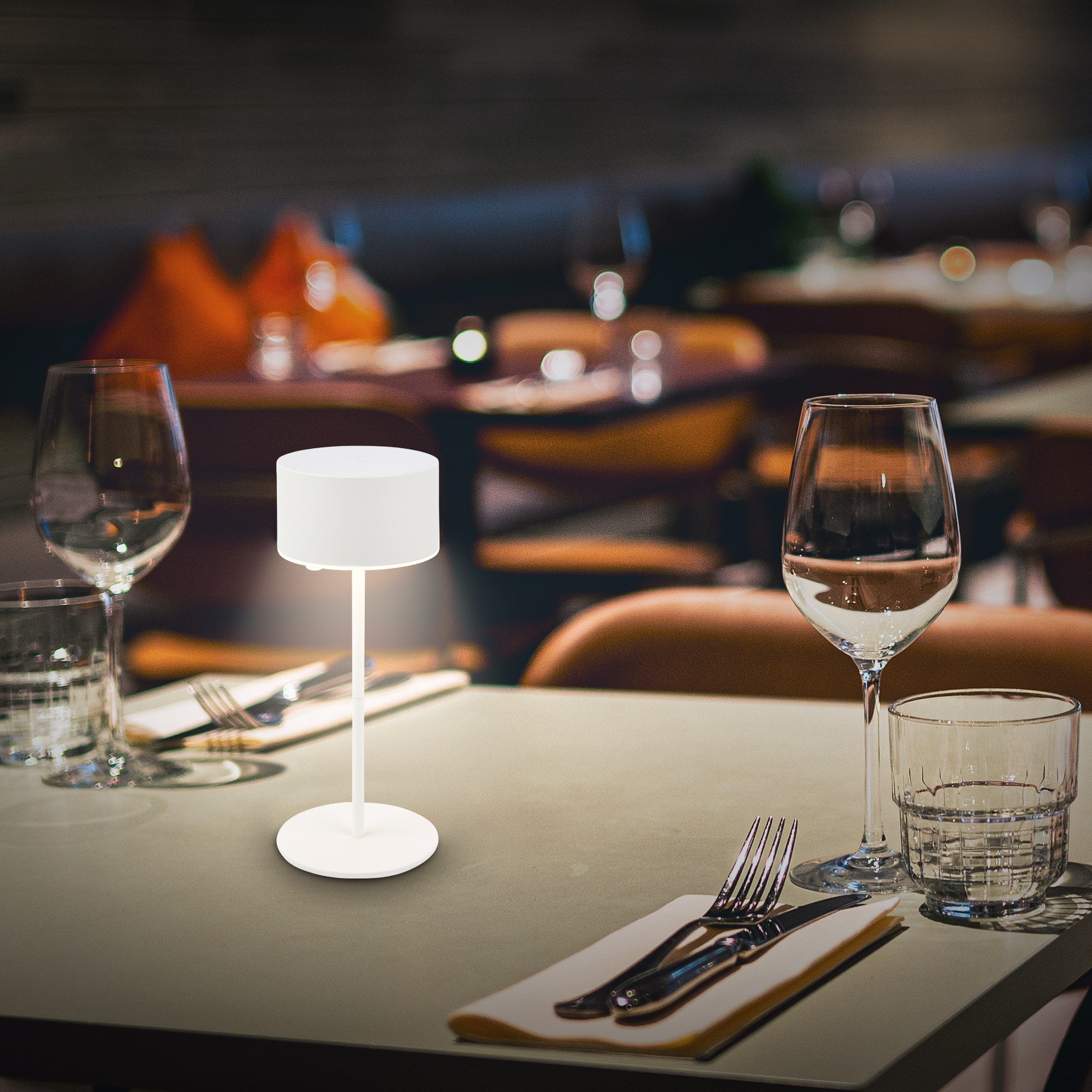 Briloner Leuchten LED Tischleuchte »KIRA« LED-Modul 1 Stk. Warmweiß 8x19 cm, Akku tauschbar, Indoor/Outdoor, Wohnzimmer, Flur, Balkon