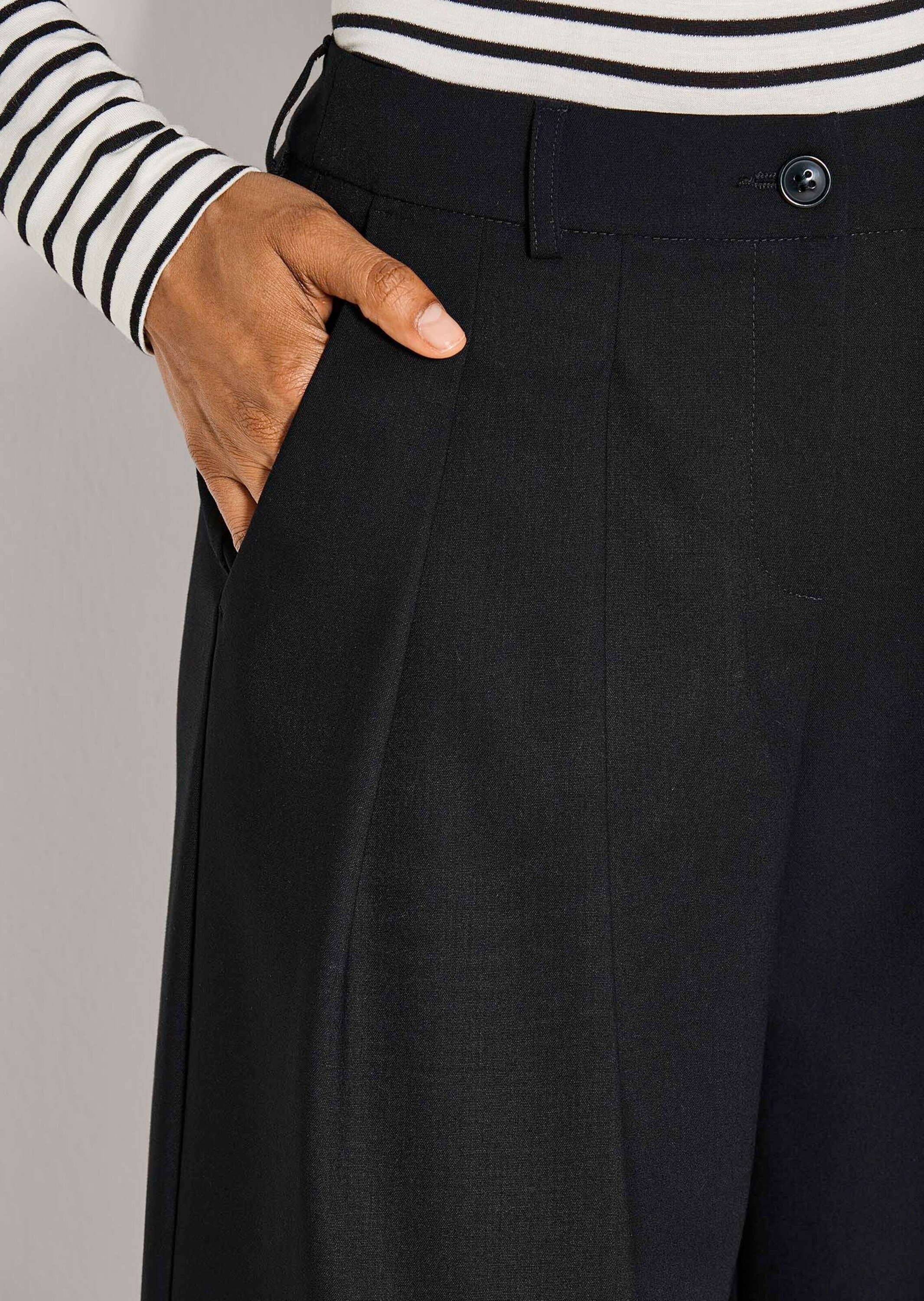 MADELEINE Bundfaltenhose »Palazzohose Elegante Palazzohose mit weitem Bein«