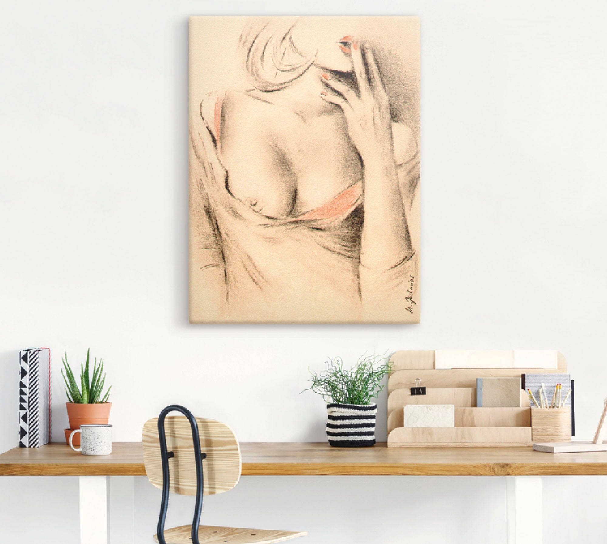 Artland Leinwandbild »Aphrodite der Moderne« Frau 1 Stk. tlg. auf Holzrahmen gespannt