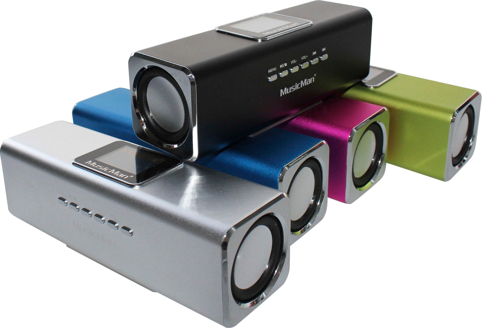 Technaxx Portable-Lautsprecher »MusicMan MA Display Soundstation« 2.0 ( USB-Wiedergabe | Uhrzeitanzeige | Wecker 6 W)