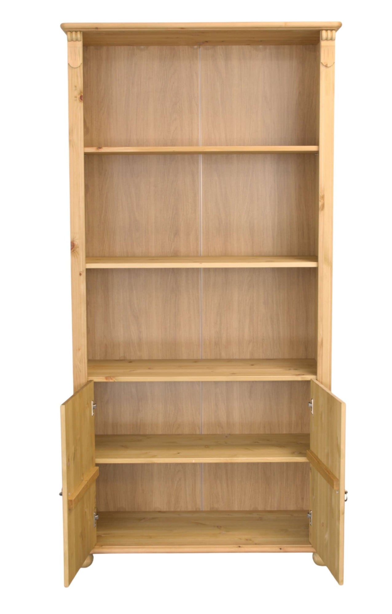 OTTO home Regal »Tessin, Standregal, Bücherregal,« aus massiver Kiefer, Breite 90 cm, Höhe 181 cm, mit Türen