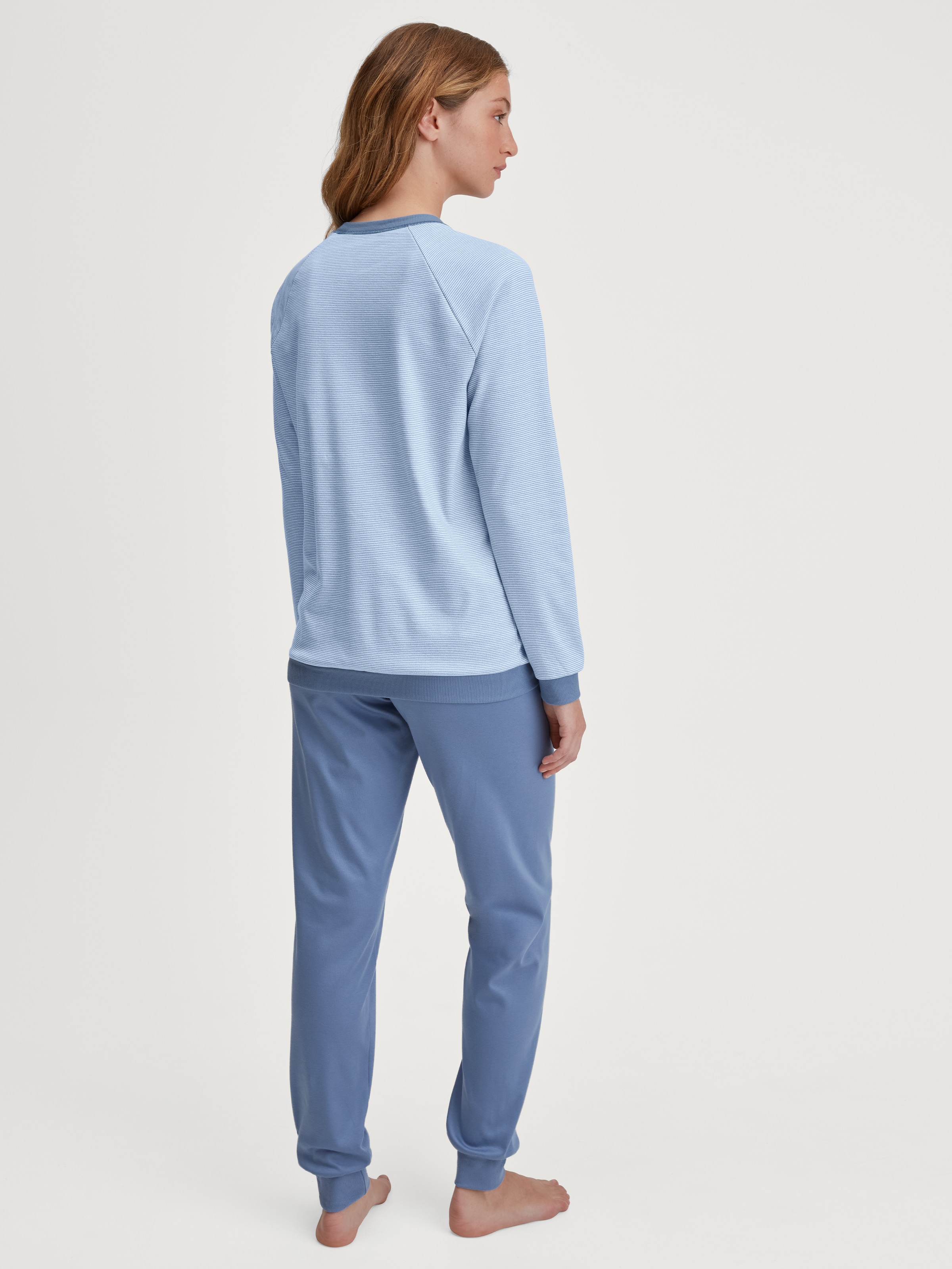 CALIDA Schlafanzug »Midnight Love« 2 Stk. tlg., Langarm, Heavy-Interlock, Rundhals-Ausschnitt, wärmend