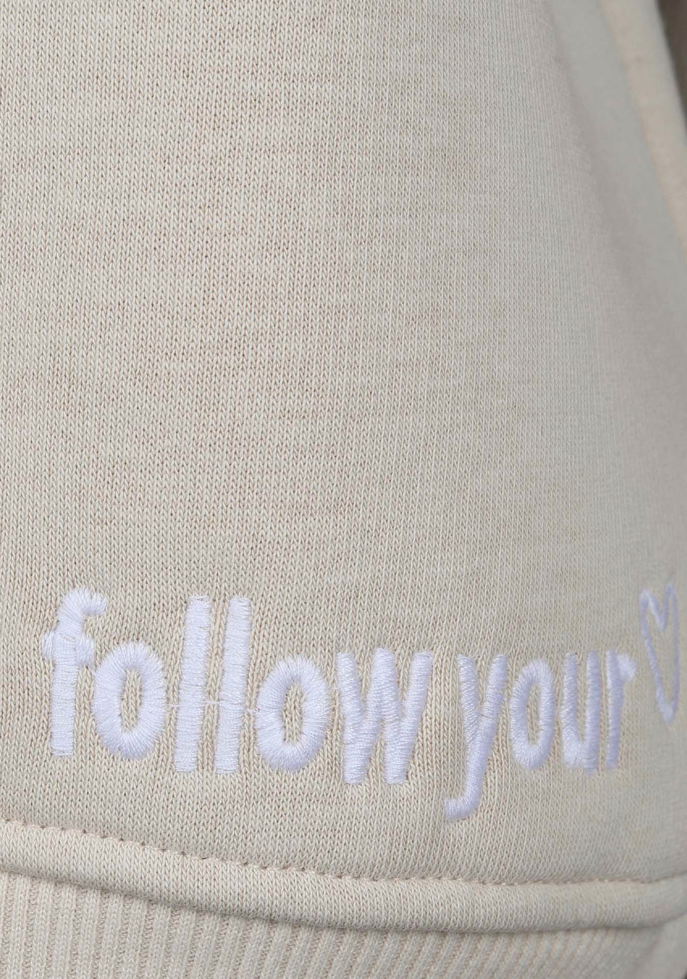 Zwillingsherz Sweatshirt, Rundhalsausschnitt, Langarm, Baumwollmischung
