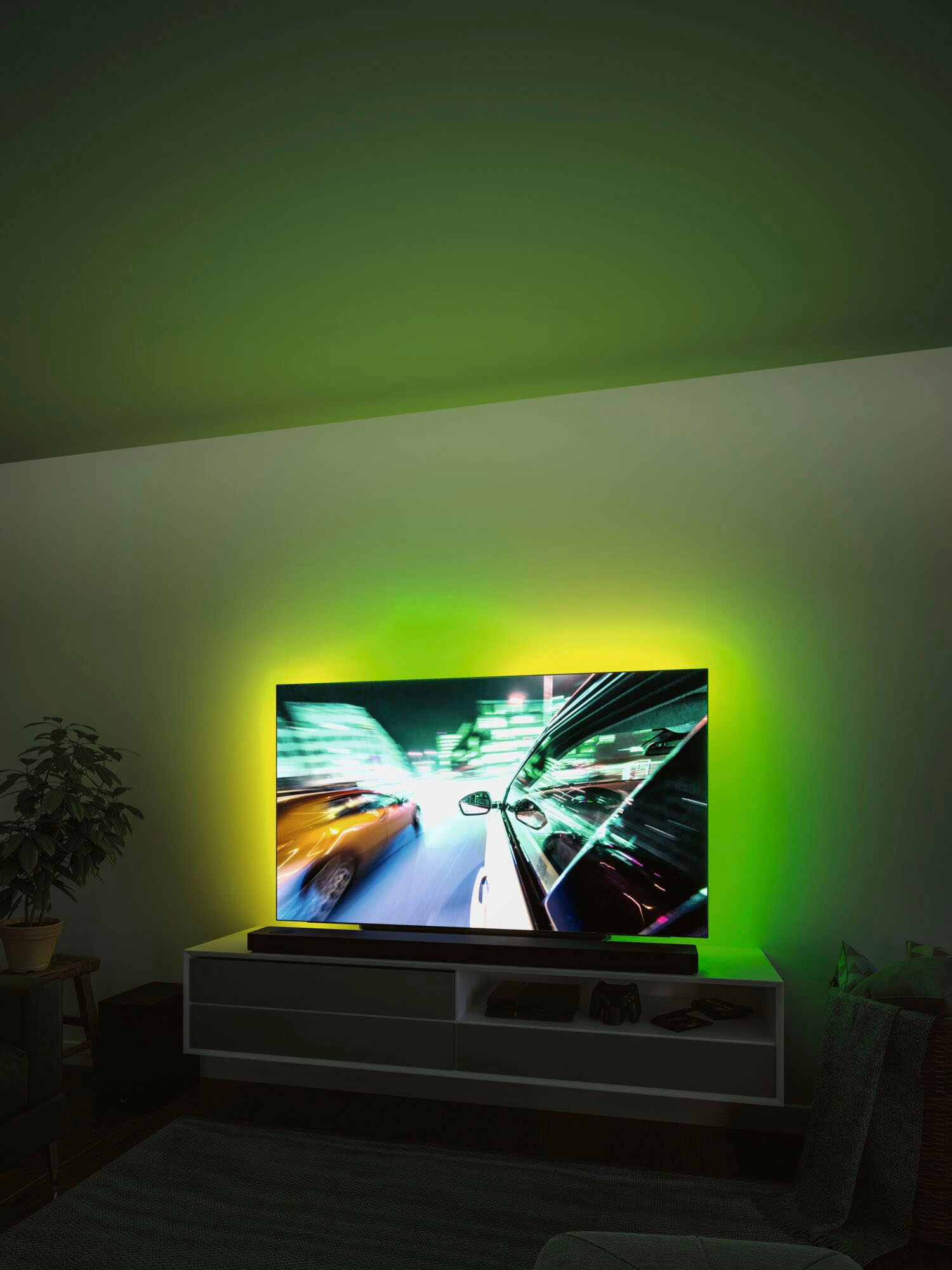 Paulmann LED-Streifen »USB LED Strip TV-Beleuchtung 55 Zoll 2m Dynamic Rainbow RGB 3,5W«, 1 St.-flammig