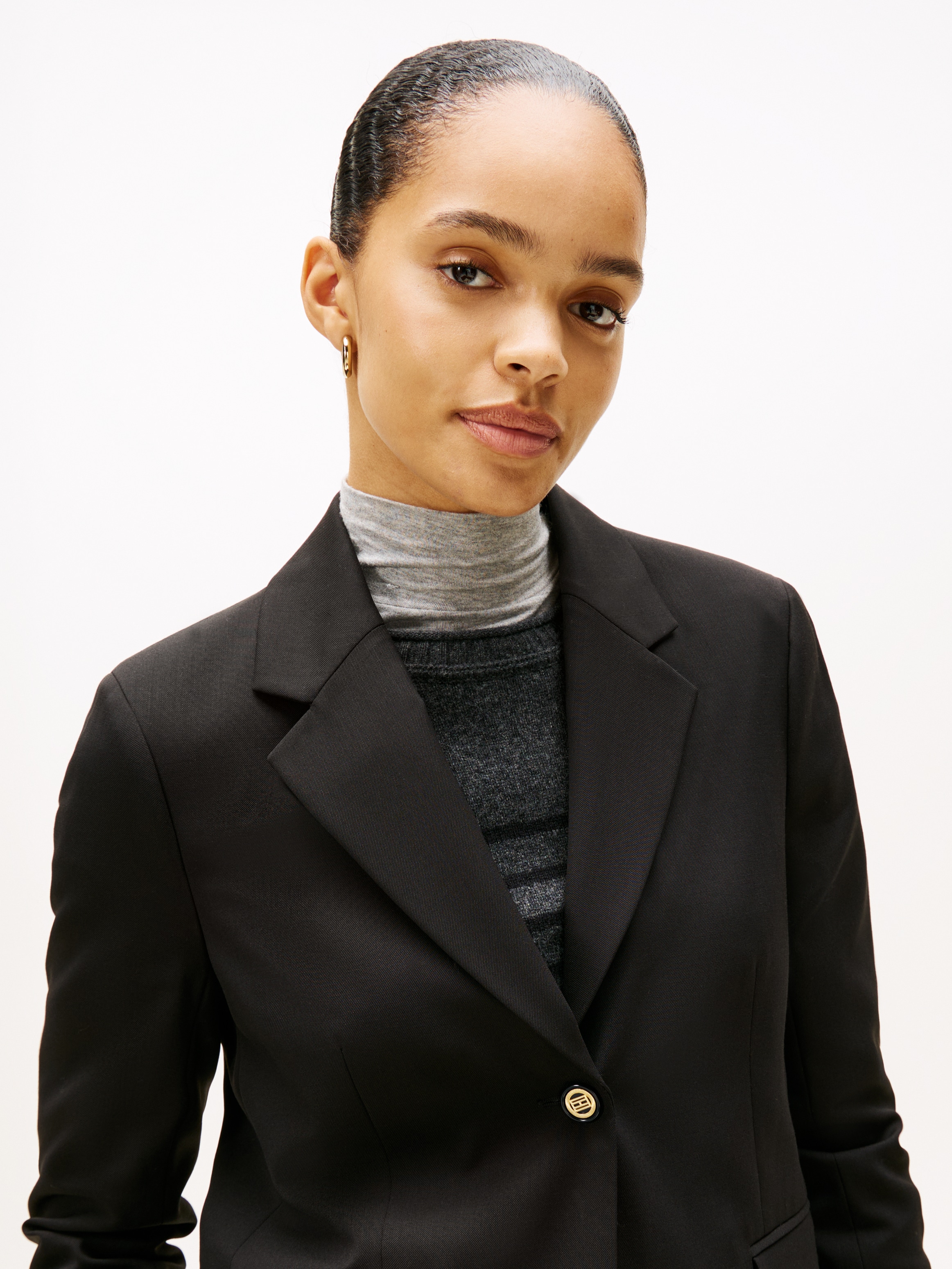 Tommy Hilfiger Longblazer »TIMELESS WOOL REG STRT SB BLAZER« mit Wolle