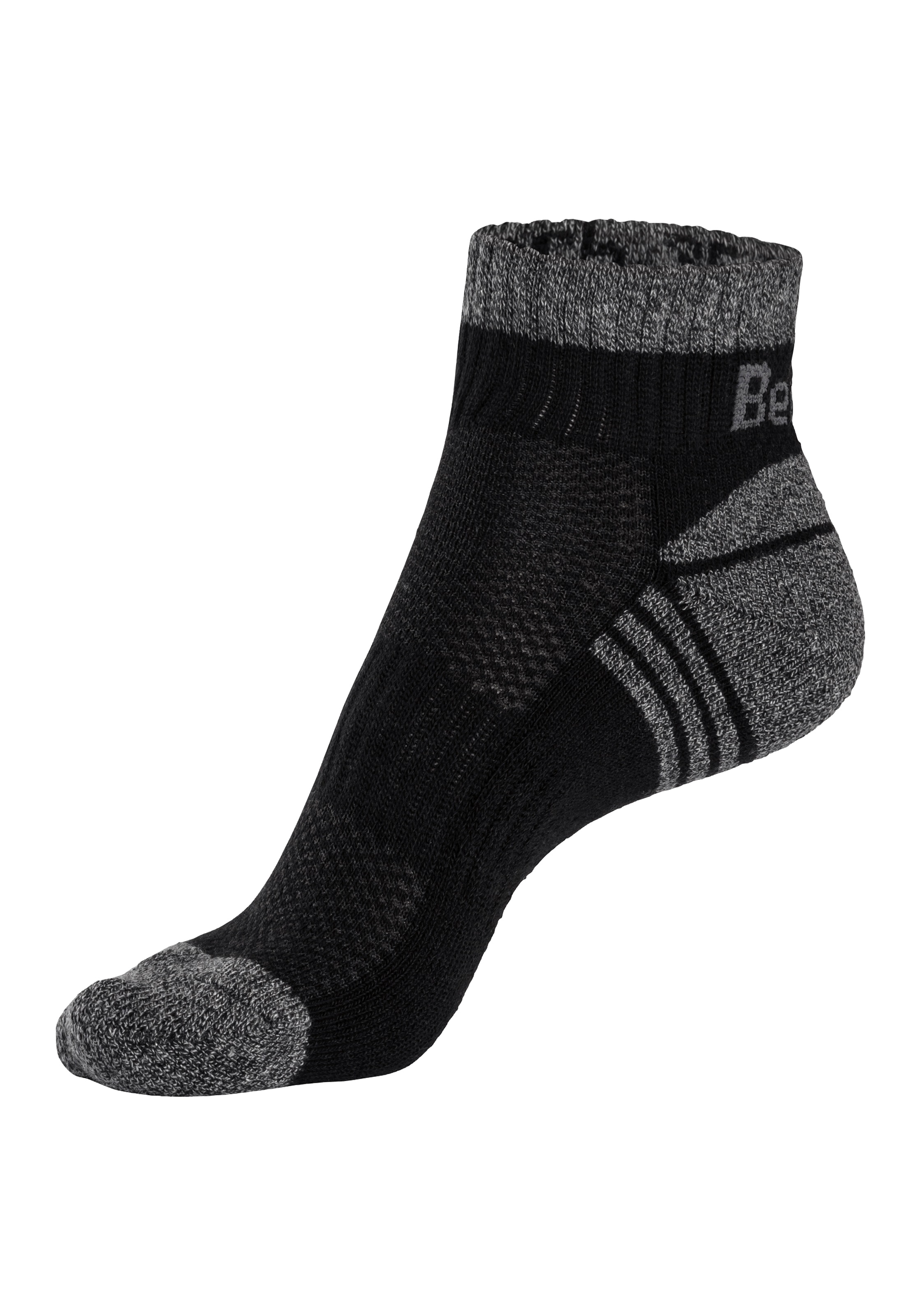 Bench. Kurzsocken, (Packung, 3 Paar), mit Mittelfußgummi und Pikee